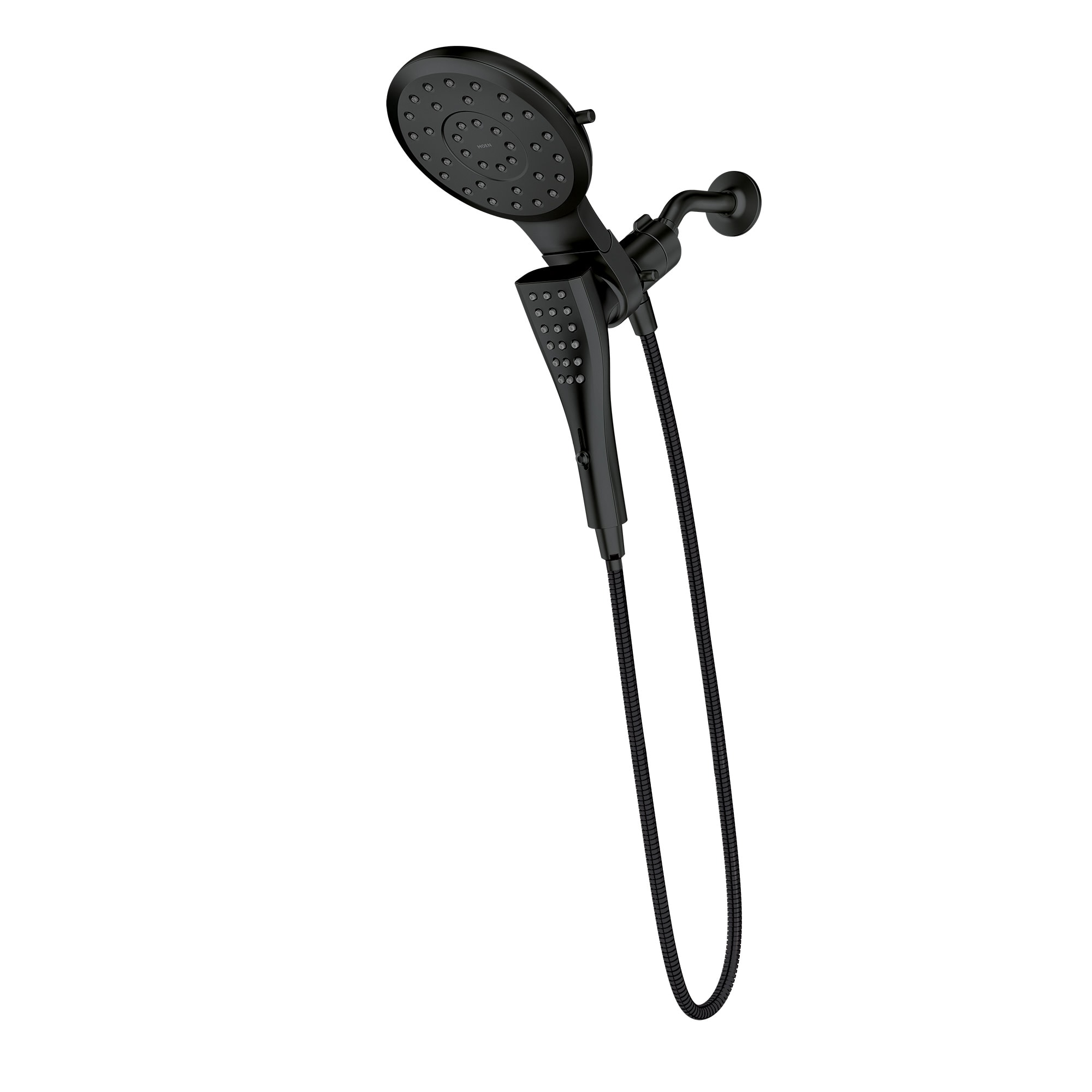 Faucet para bañera y regadera redondo de múltiples funciones en negro mate de Moen (válvula no incluida, se vende por separado) 220C3BL