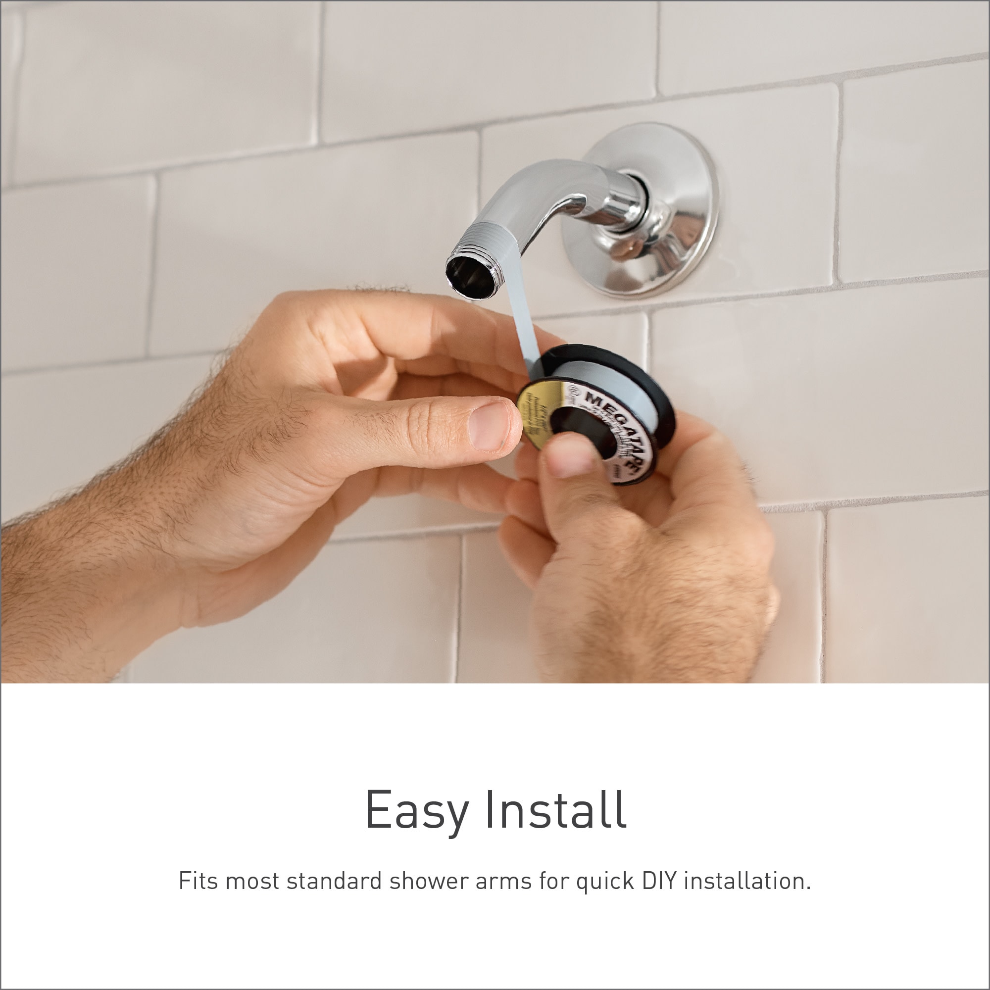 Grifo redondo para bañera y ducha cromado de Moen (válvula no incluida, se vende por separado)