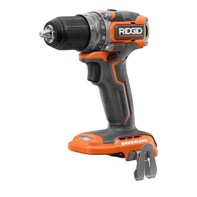 RIDGID 18V Taladro/destornillador inalámbrico subcompacto sin escobillas de iones de litio de 1/2 pulgadas (herramienta solamente) - R8701B