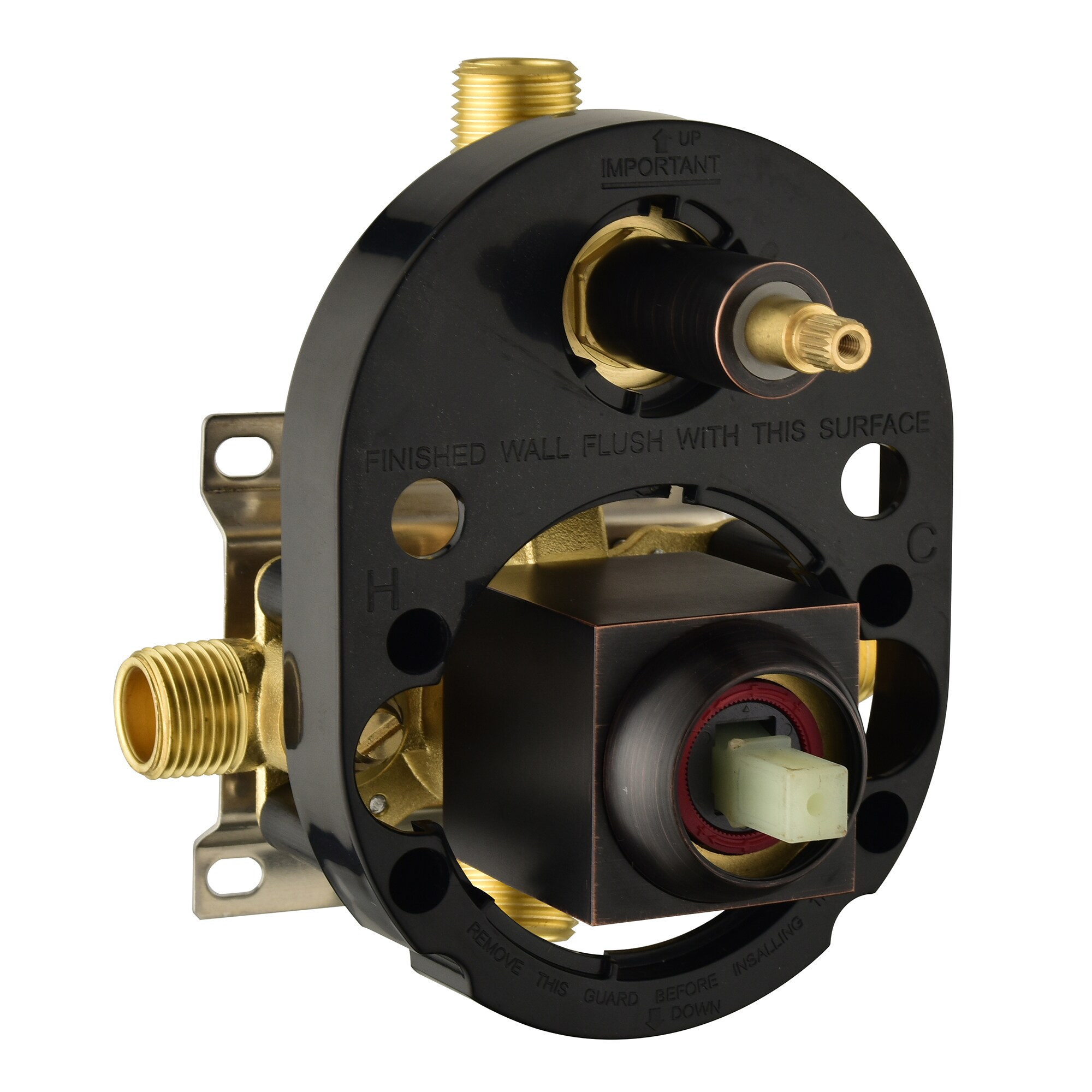 Sistema de Regadera WELLFOR DT con Grifo de Ducha en Aceite Bronce Frotado de 1 Mango y función única de 12 pulgadas, Cuadrado con Válvula DTG-806CS12ORB