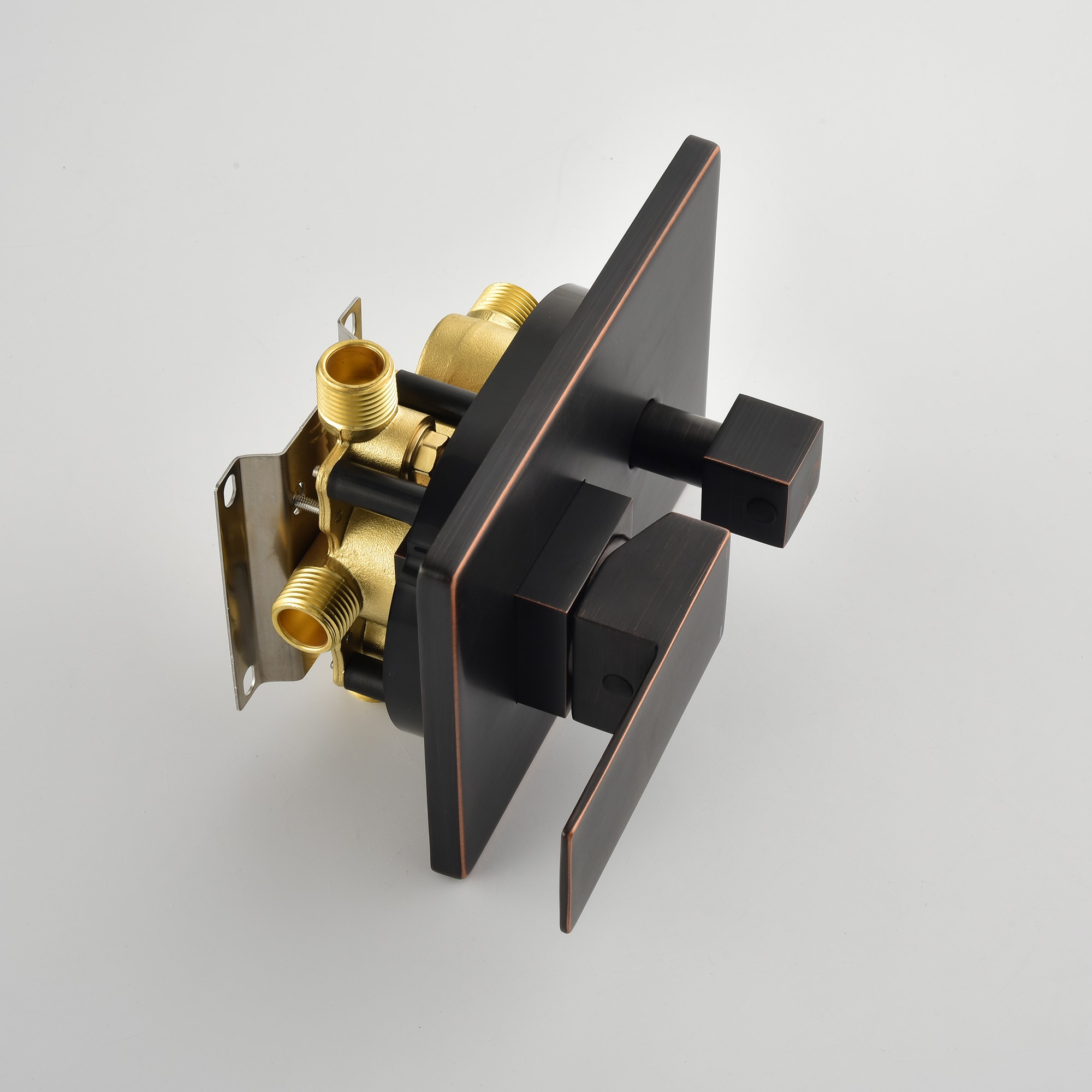 Sistema de Regadera WELLFOR DT con Grifo de Ducha en Aceite Bronce Frotado de 1 Mango y función única de 12 pulgadas, Cuadrado con Válvula DTG-806CS12ORB