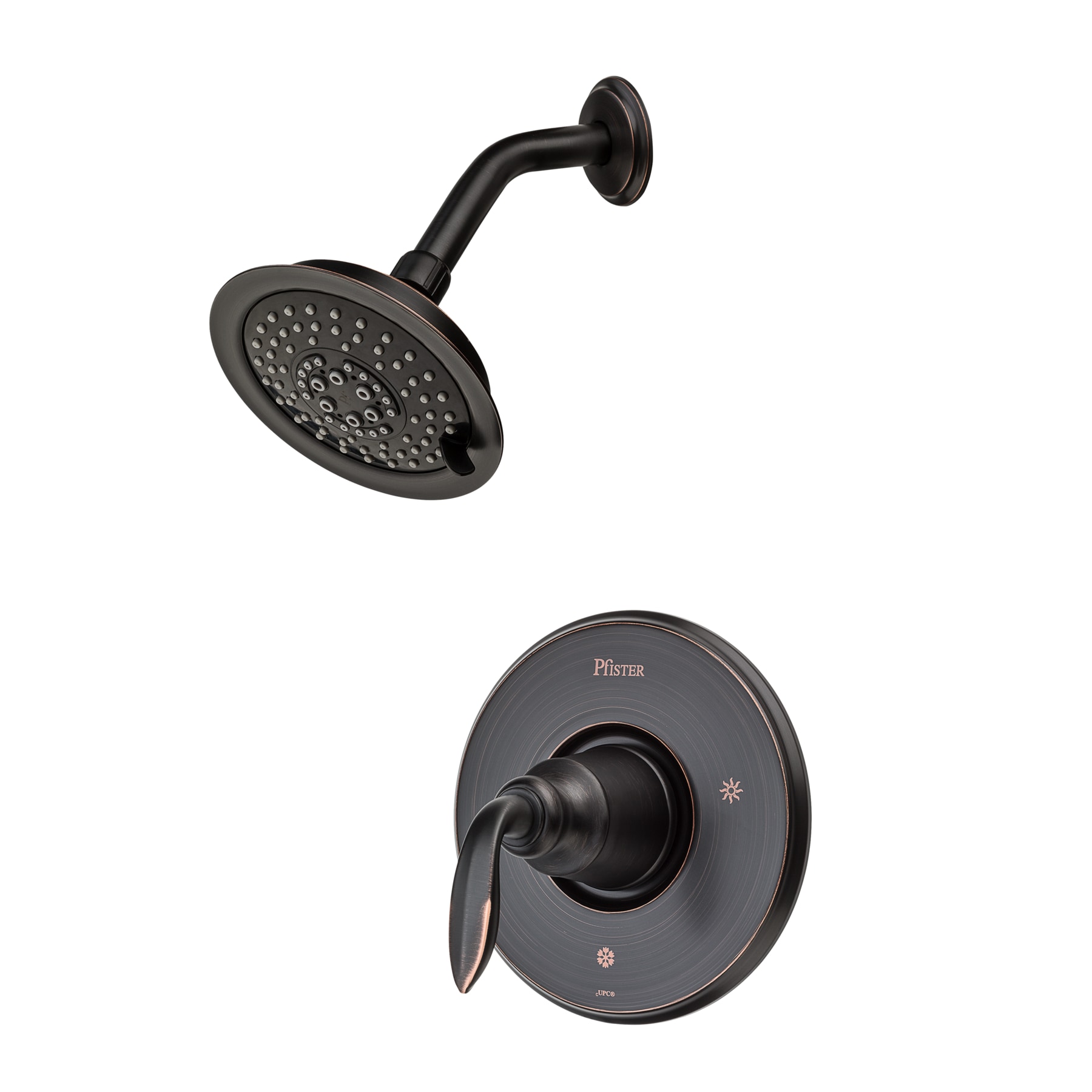 Grifo de Ducha Redondo de 1 Mango y Función Única en Bronce Toscana Pfister Avalon 5.65 Pulgadas LG89-7CBY