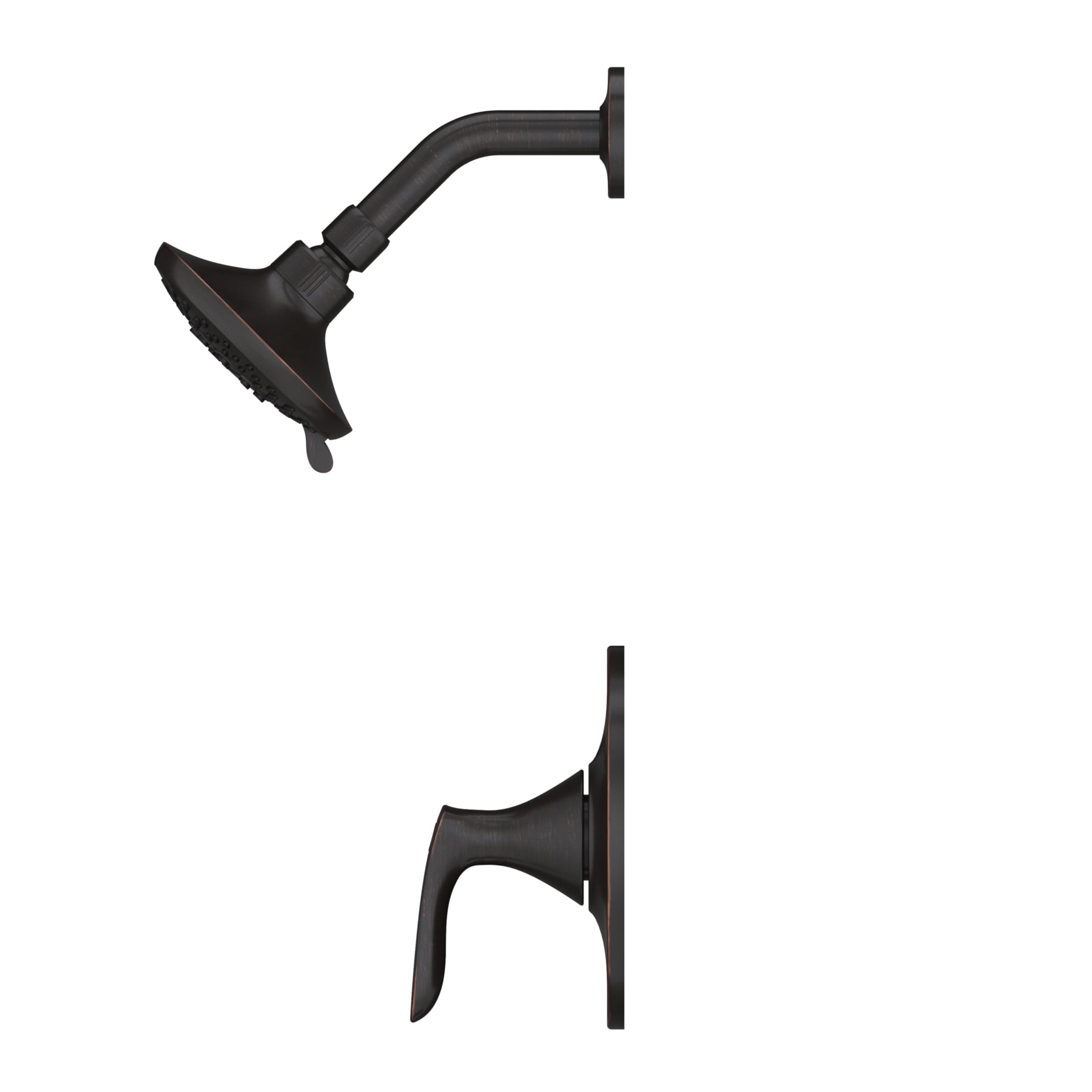 Grifo de ducha redondo de 1 manija y función única en bronce toscano Pfister Weller 3.219 pulgadas LG89-7WRY.