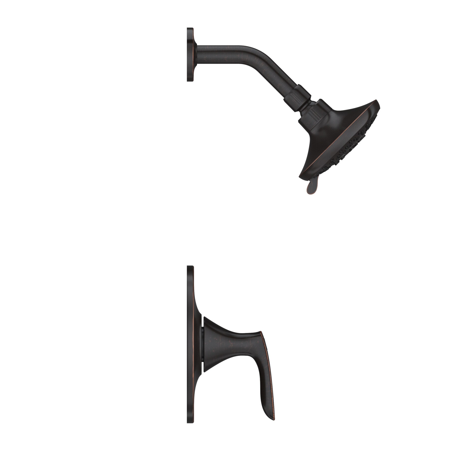 Grifo de ducha redondo de 1 manija y función única en bronce toscano Pfister Weller 3.219 pulgadas LG89-7WRY.