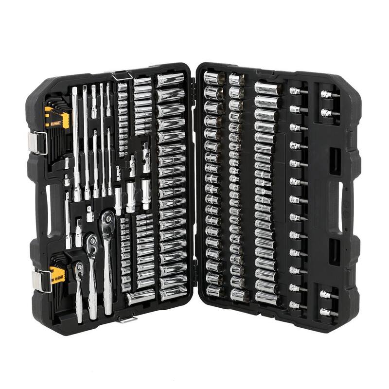 DEWALT Juego de Herramientas Mecánicas de Cromo Vanadio (192 Piezas) y Juego de Pinzas Compuestas (3 Piezas) - DWMT75049W70485