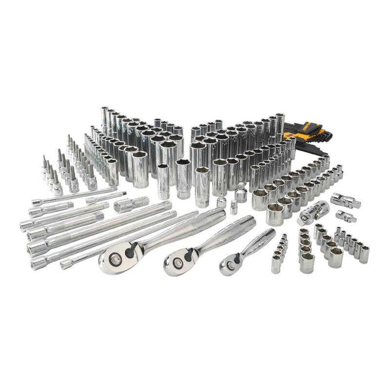 DEWALT Juego de Herramientas Mecánicas de Cromo Vanadio (192 Piezas) y Juego de Pinzas Compuestas (3 Piezas) - DWMT75049W70485