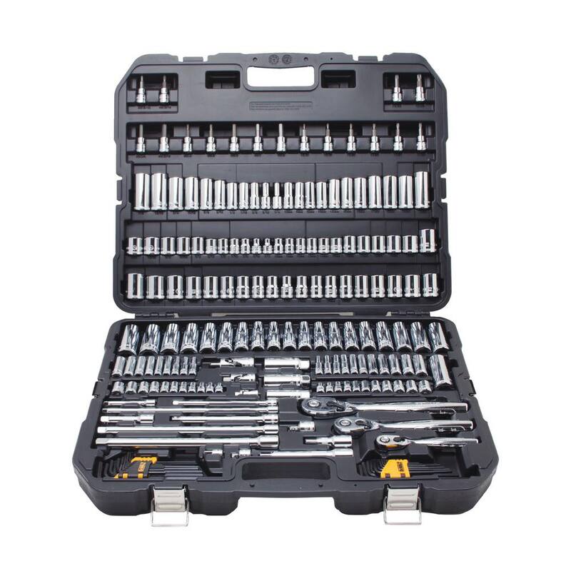DEWALT Juego de Herramientas Mecánicas de Cromo Vanadio (192 Piezas) y Juego de Pinzas Compuestas (3 Piezas) - DWMT75049W70485