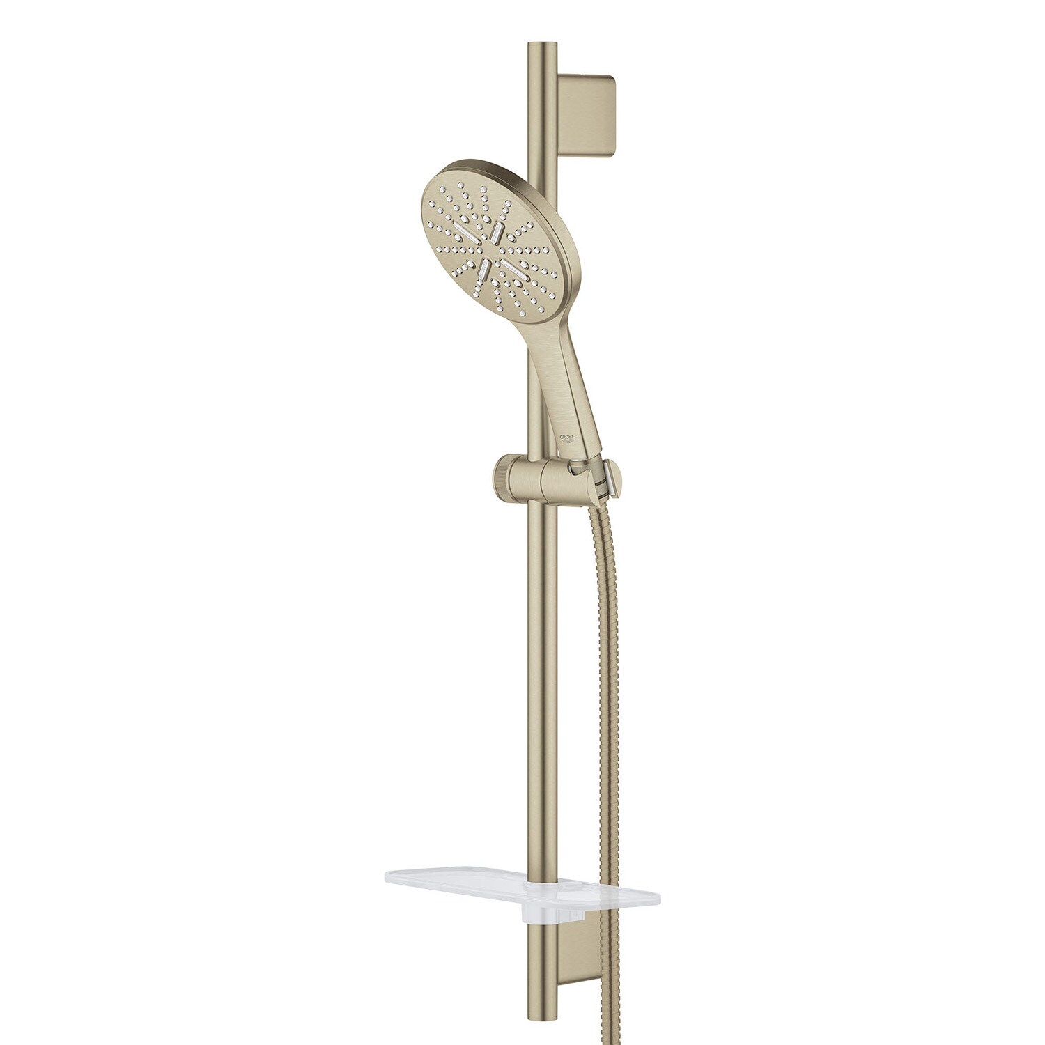 Regadera GROHE Rainshower en Níquel Cepillado con Mango de 1 Asa y Cabezal de Ducha Redondo de 5.13 pulgadas de Largo 26547EN0