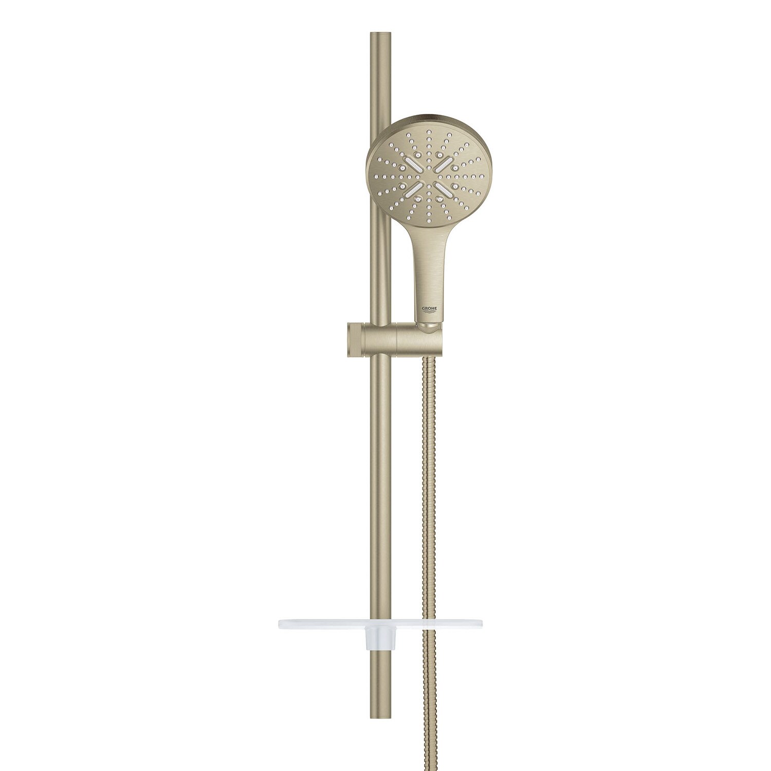 Regadera GROHE Rainshower en Níquel Cepillado con Mango de 1 Asa y Cabezal de Ducha Redondo de 5.13 pulgadas de Largo 26547EN0