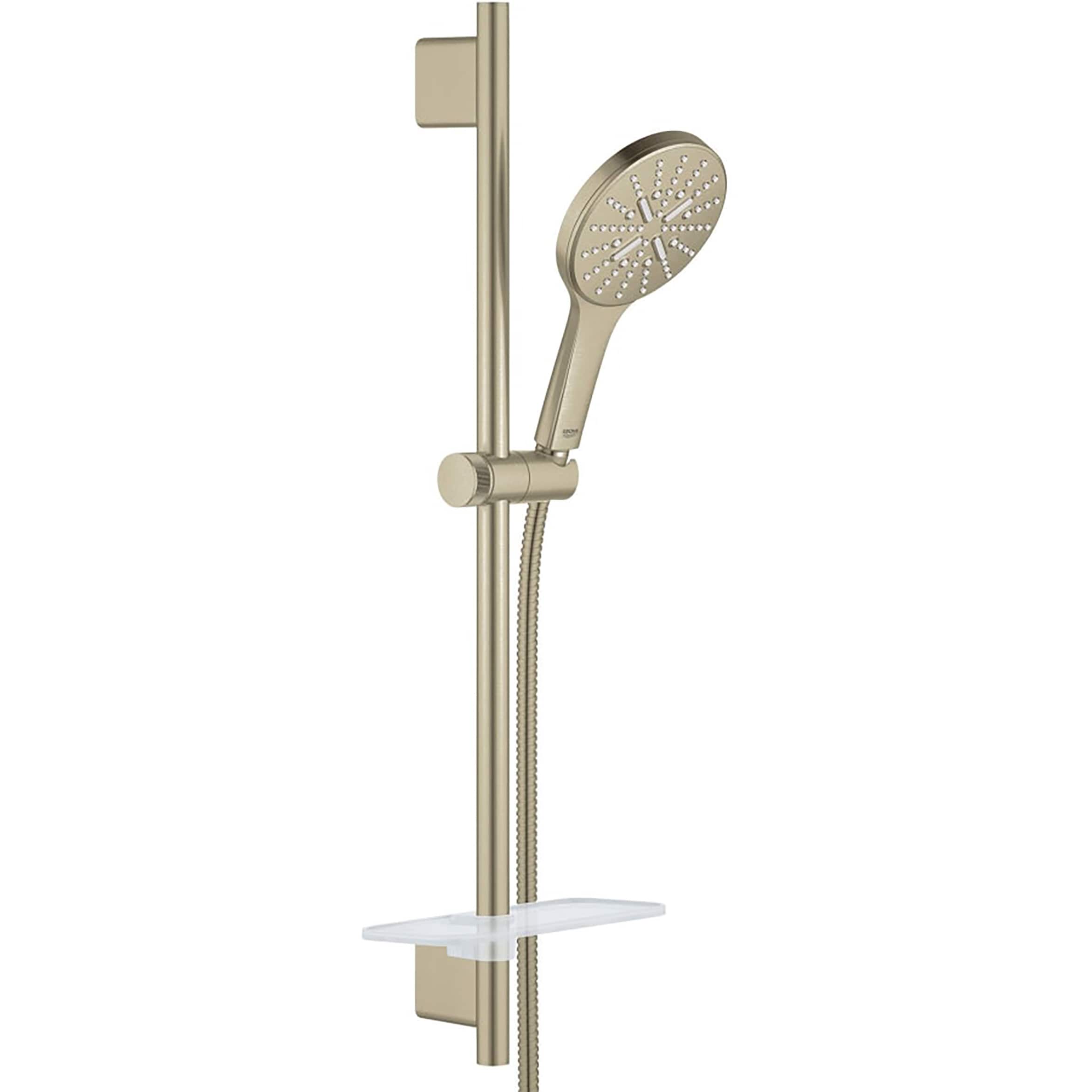 Regadera GROHE Rainshower en Níquel Cepillado con Mango de 1 Asa y Cabezal de Ducha Redondo de 5.13 pulgadas de Largo 26547EN0