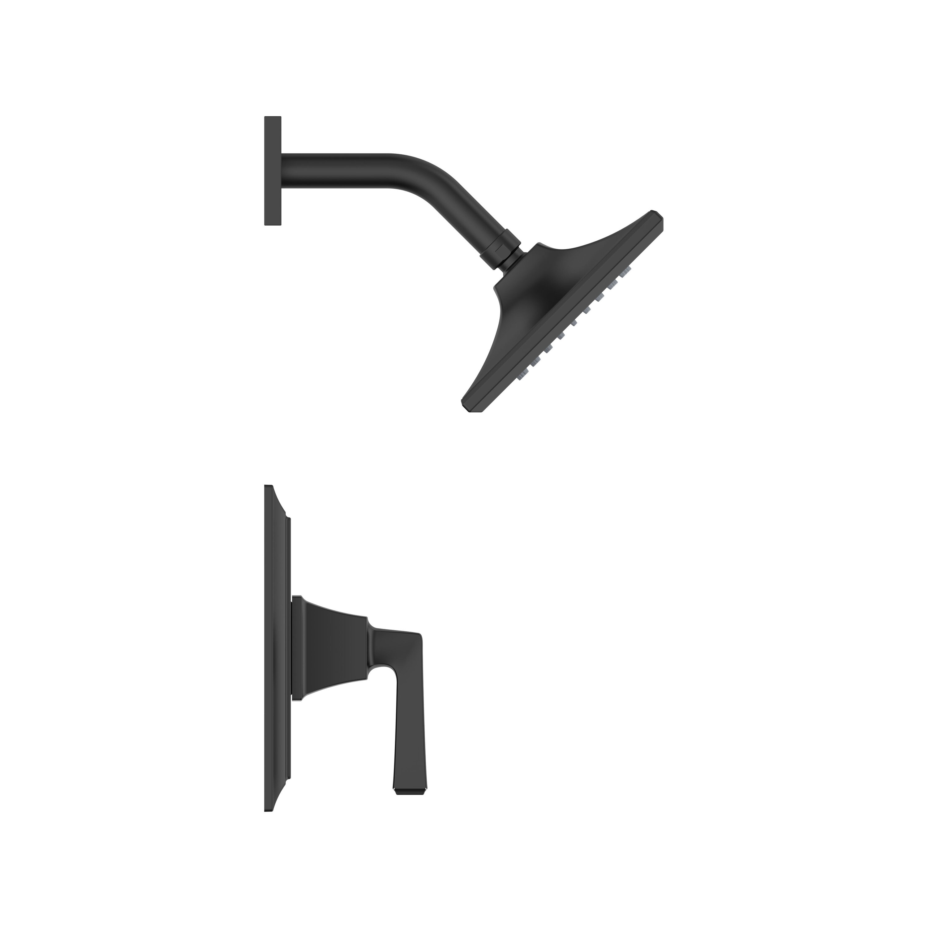 Monomando para ducha de 11 pulgadas en acabado negro mate de American Standard Town Square S