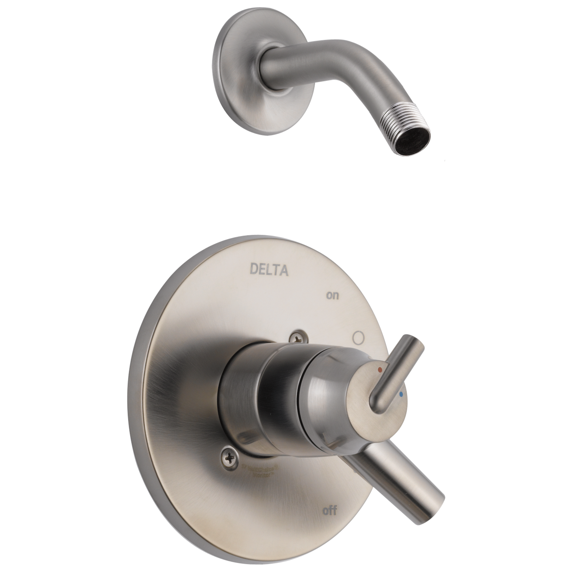Mezcladora para regadera de dos manijas en acero inoxidable Delta Trinsic vendida por separado con válvula T17259-SSLHD