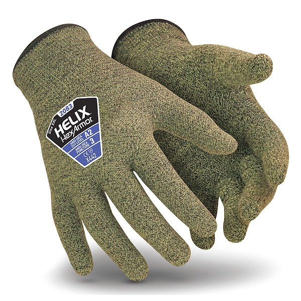 Guantes resistentes a cortes Hexarmor, Nivel de corte A2, calibre 13, verde, XL - 2083-XL (10)