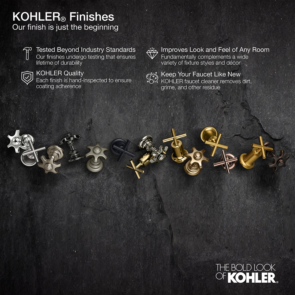Grifo de regadera de una sola manija en negro mate paralelo KOHLER (Válvula se vende por separado) K-TLS23503-4-BL