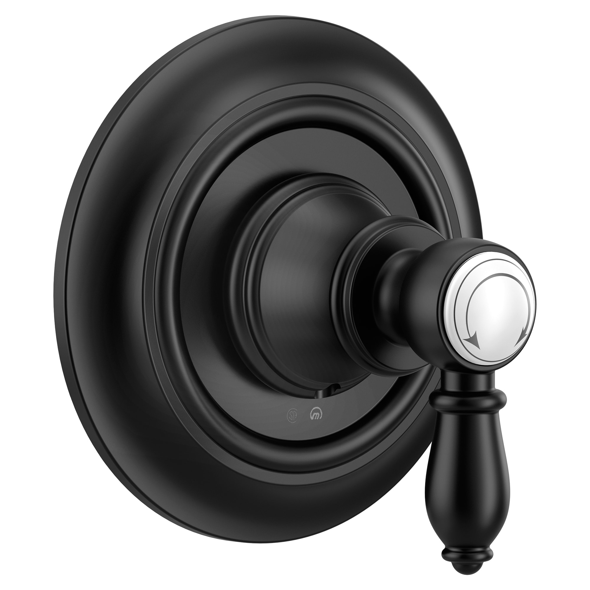 Grifo de ducha de una sola manija Moen Weymouth negro mate, se vende por separado.