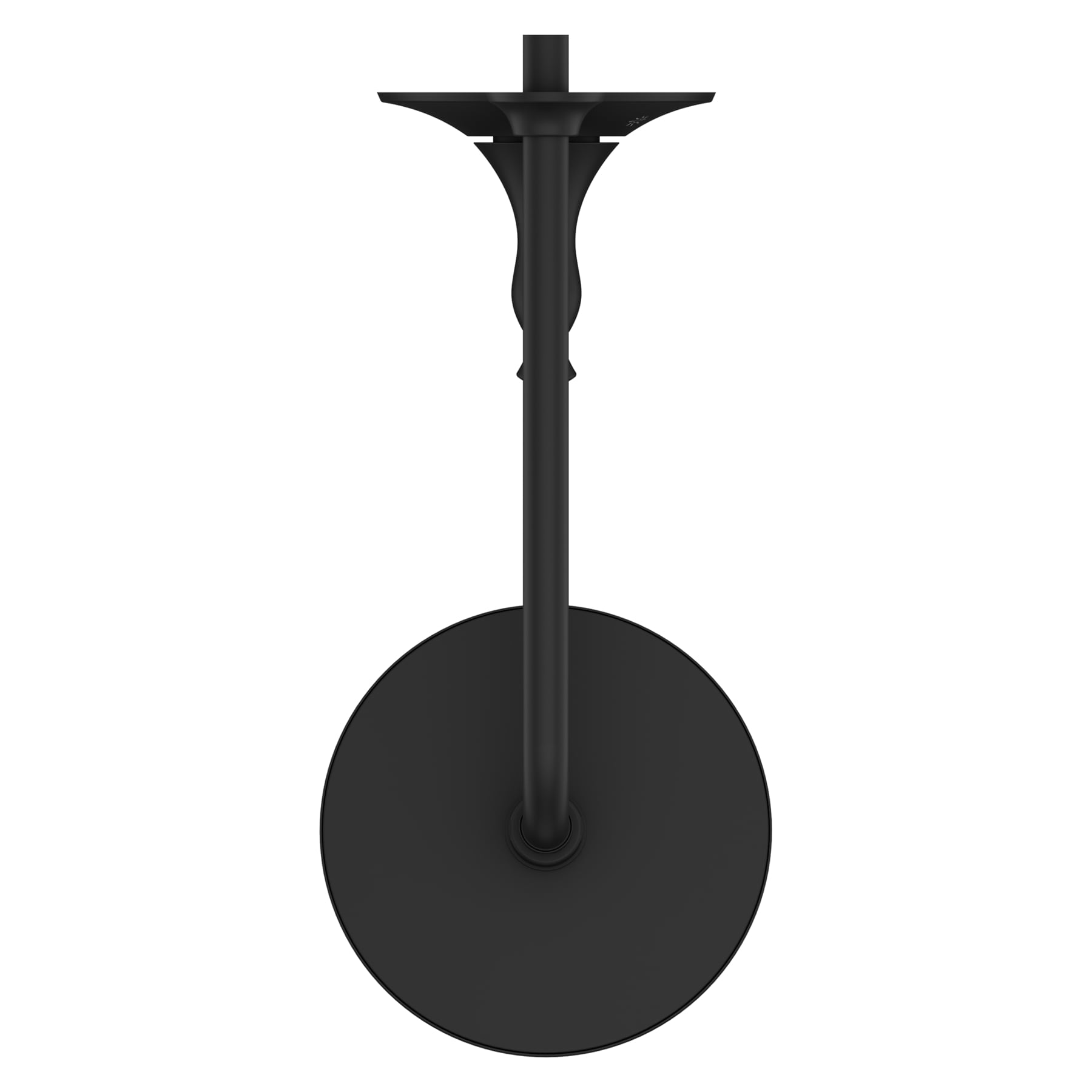 Grifo de regadera redonda de 1 manija en negro mate de Pfister Rhen 7.875 pulgadas de función única LG89-7RHB
