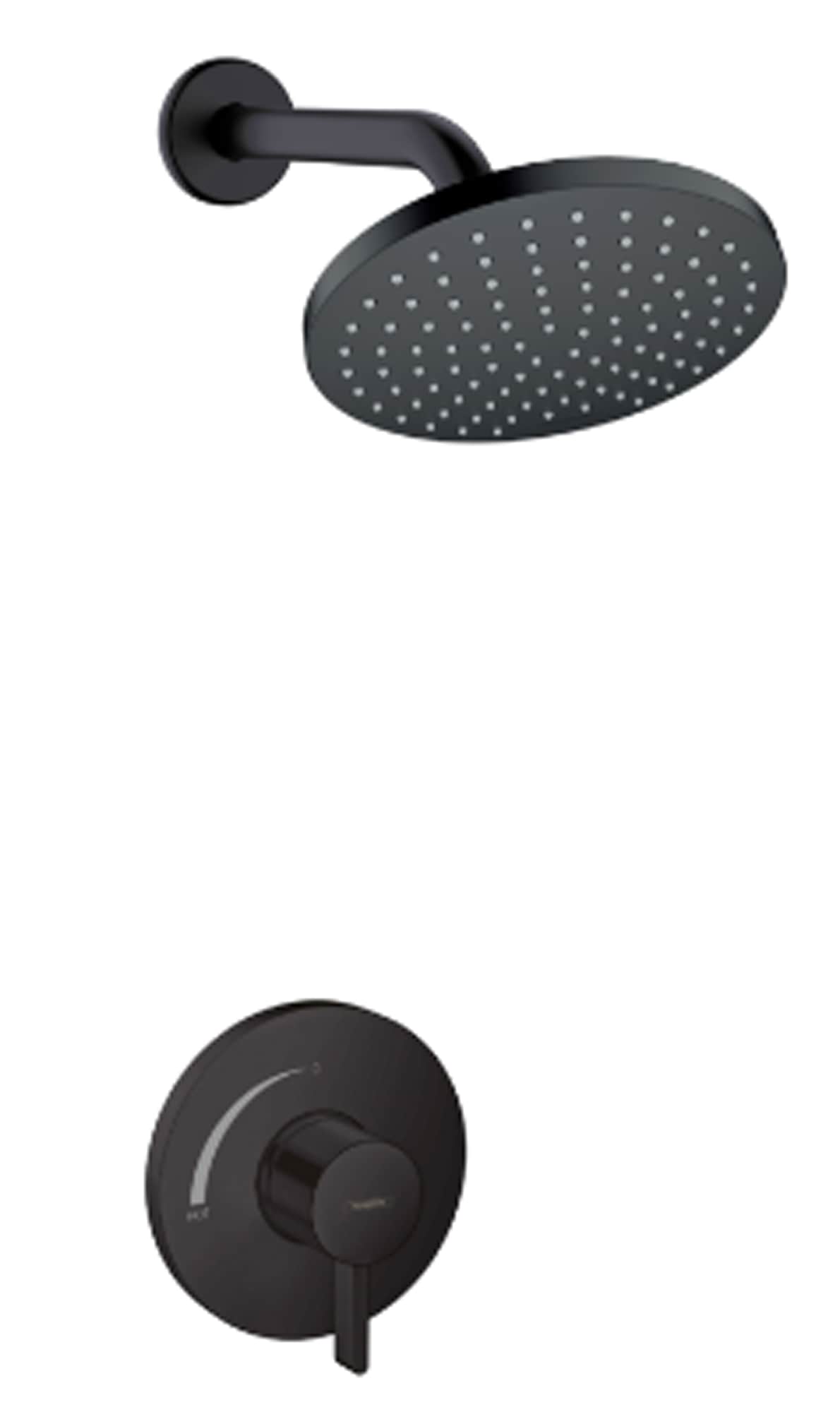 Mezcladora de regadera cuadrada de 1 manija y función única en cromo Hansgrohe Vernis 9.1 pulgadas