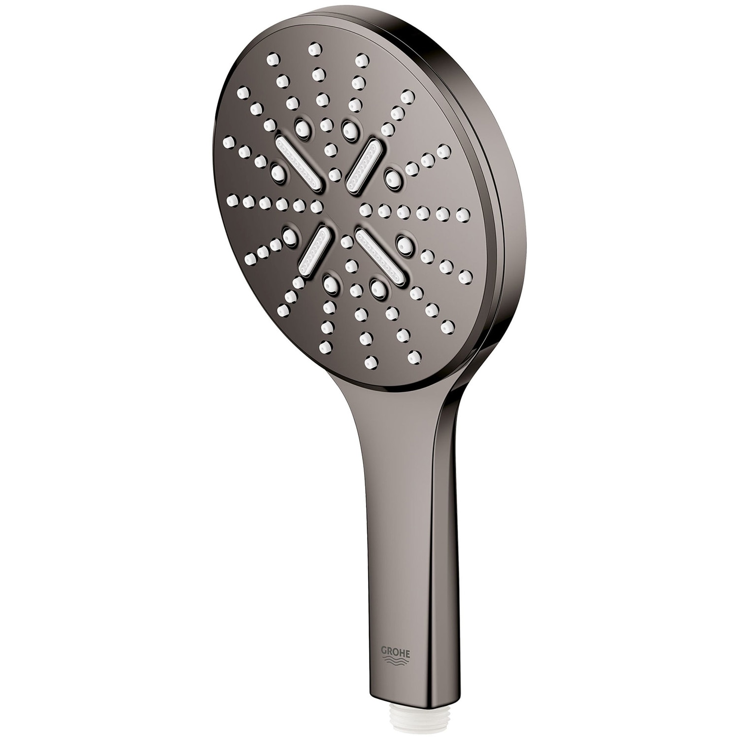 Regadera de mano de una llave Grohe Rainshower en grafito resistente - Grifo redondo de ducha de 5.13 pulgadas