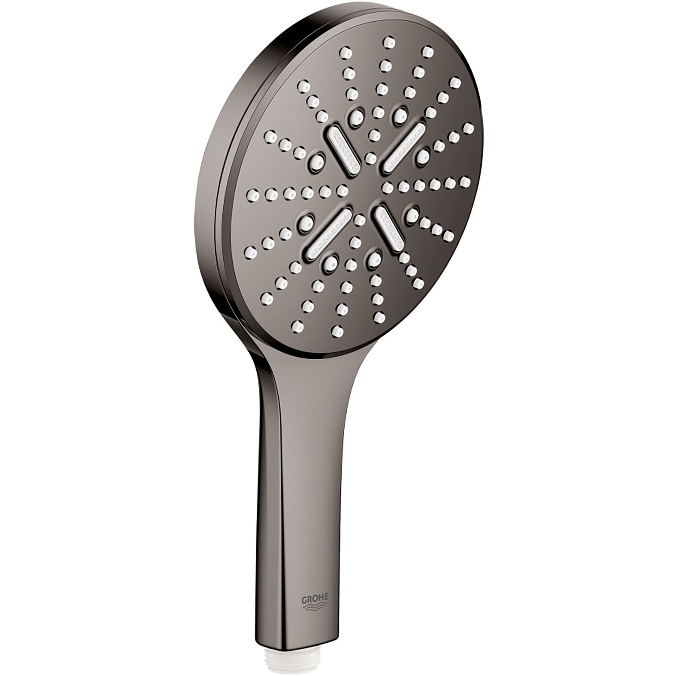 Regadera de mano de una llave Grohe Rainshower en grafito resistente - Grifo redondo de ducha de 5.13 pulgadas