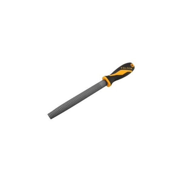 Tolsen 8 Half Round Wood File Special Tool Steel, Two-Component Plastic Handle - 32025