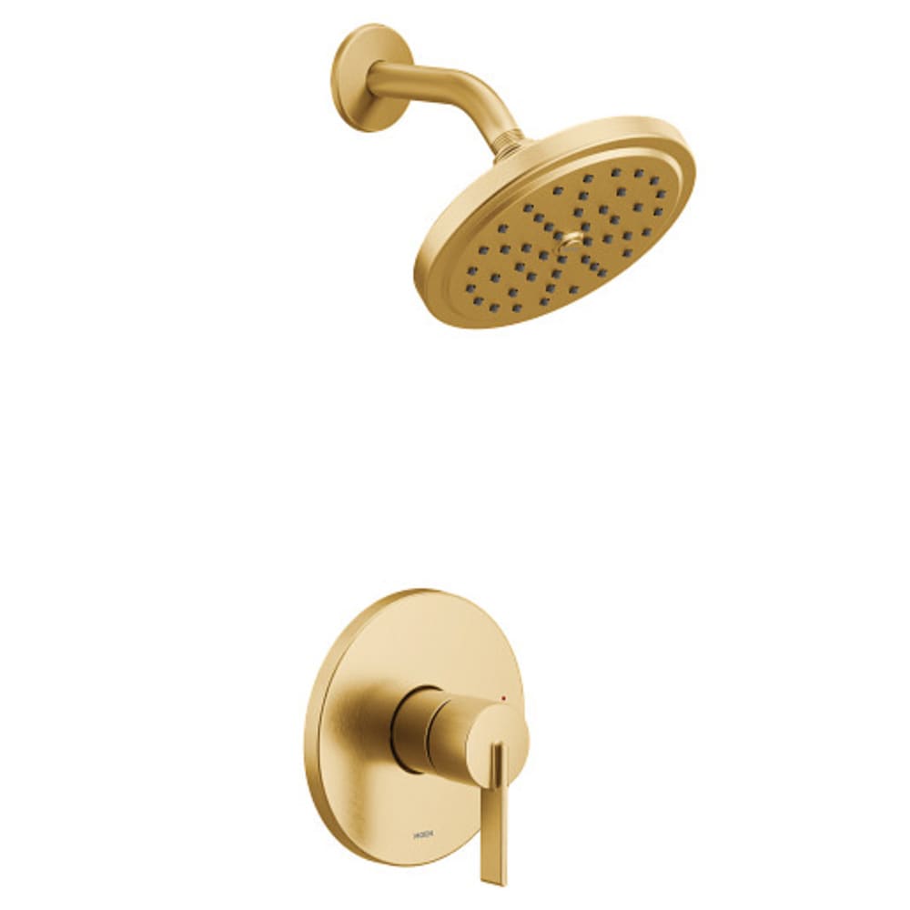 Faucet para regadera de un solo mango en acabado dorado cepillado de 6.75 pulgadas