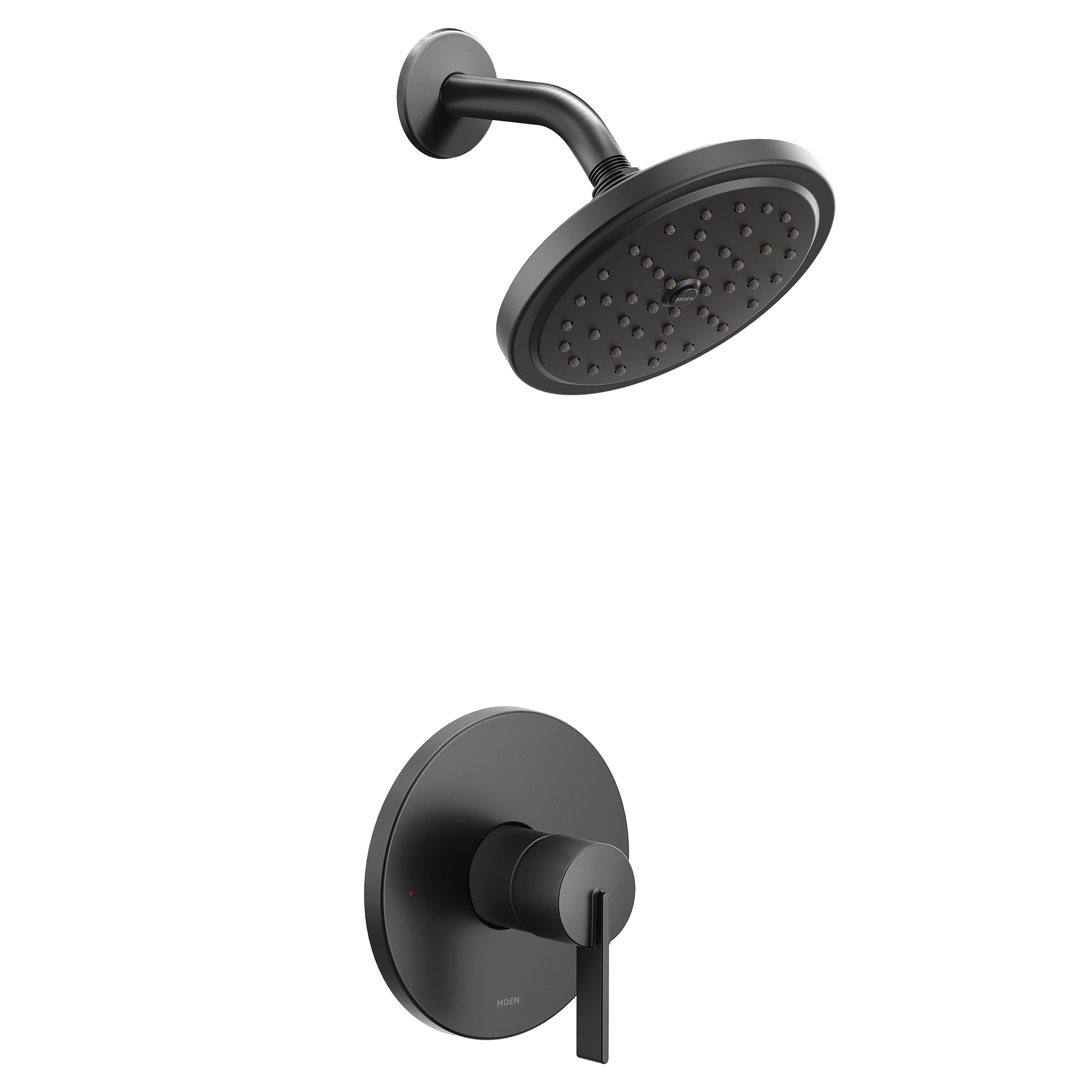 Grifo de ducha de 1 manija, función única, color negro mate de Moen Cia, 6.75 pulgadas UT2262EPBL