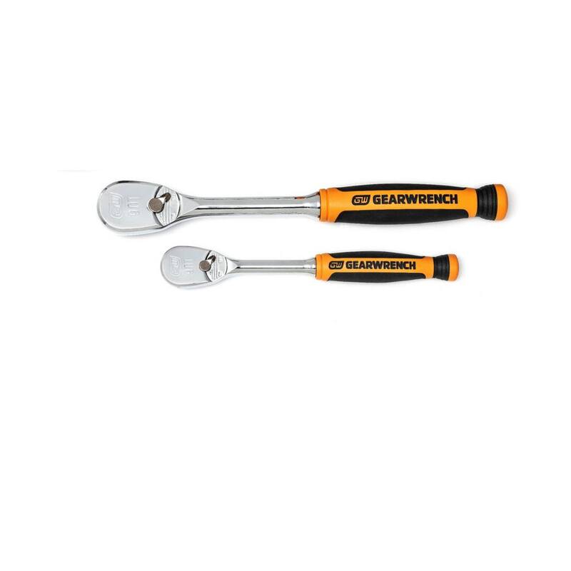 Set de herramientas mecánicas GEARWRENCH de 1/4 y 3/8 pulgadas, con puntas de 6 puntos estándar/profundas SAE/MM y 90 dientes, incluye llaves trinquete (124 piezas) - 8300186698CB.