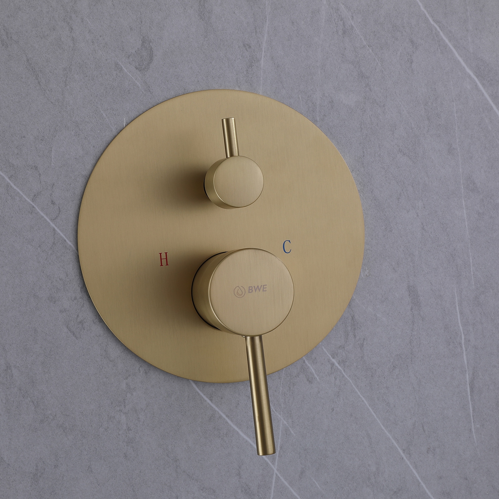 Regadera de Baño Color Oro Cepillado con Una Manija Función Única de 10 pulgadas con Válvula A-98002-BG