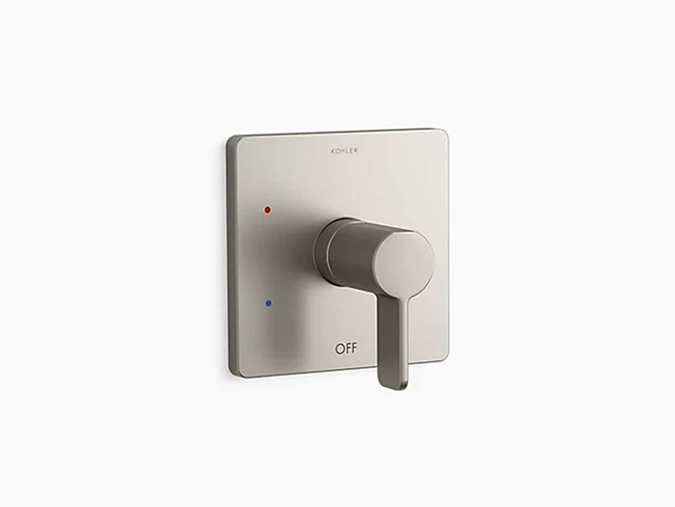 Grifo de ducha de una sola manija Kohler Rite-Temp en níquel cepillado vibrante, se vende por separado