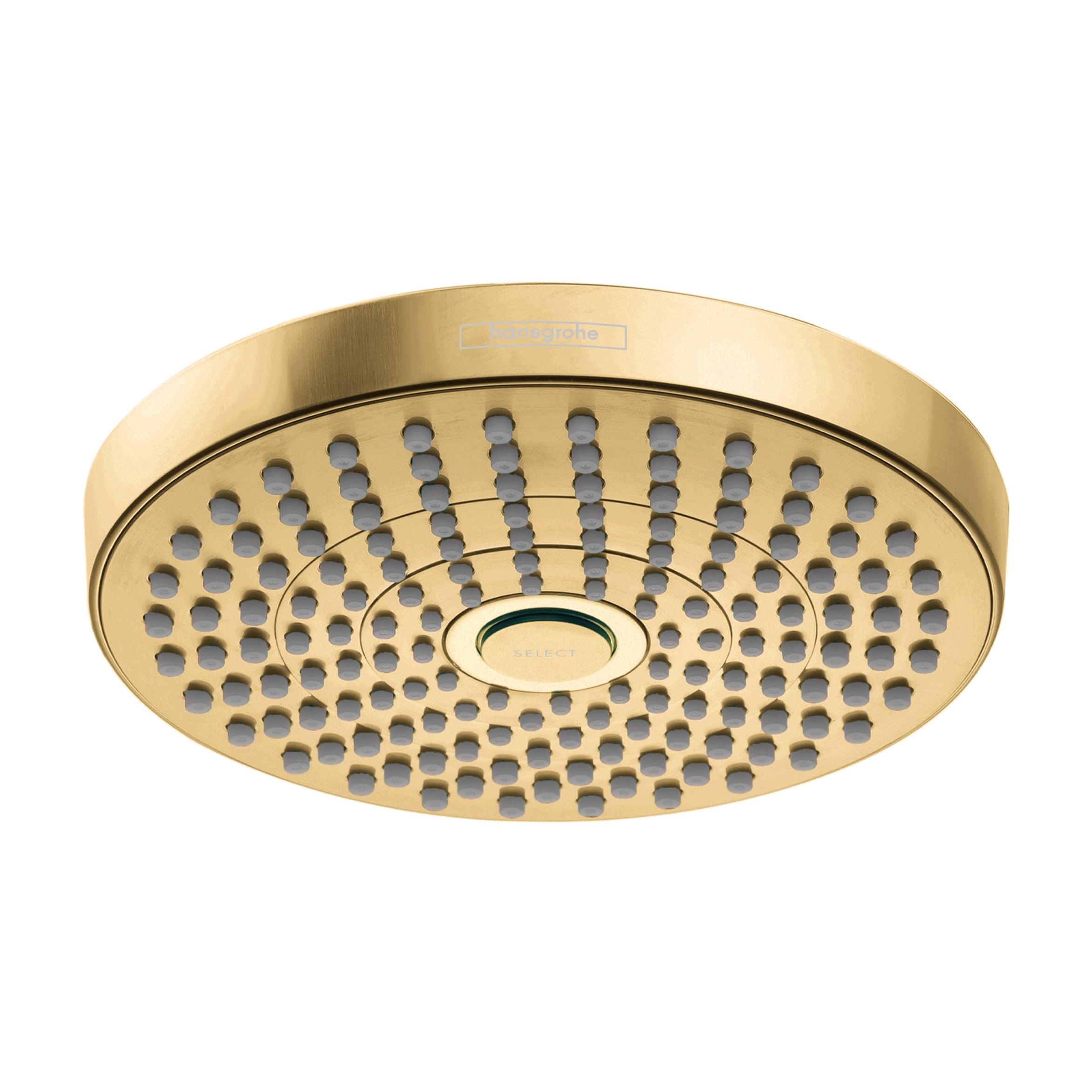 Hansgrohe Dorado Cepillado óptico Se vende por separado Grifo de ducha redondo multifunción de 7.38 pulgadas 04388250