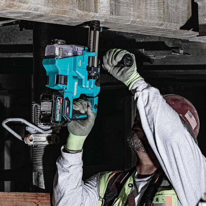 Martillo rotativo Makita 40V max XGT Brushless de 13/16 pulgadas con kit de extractor, AFT (2.5Ah) con bono de amoladora de ángulo XGT Brushless de 5 pulgadas - GRH10D1W-GAG13Z