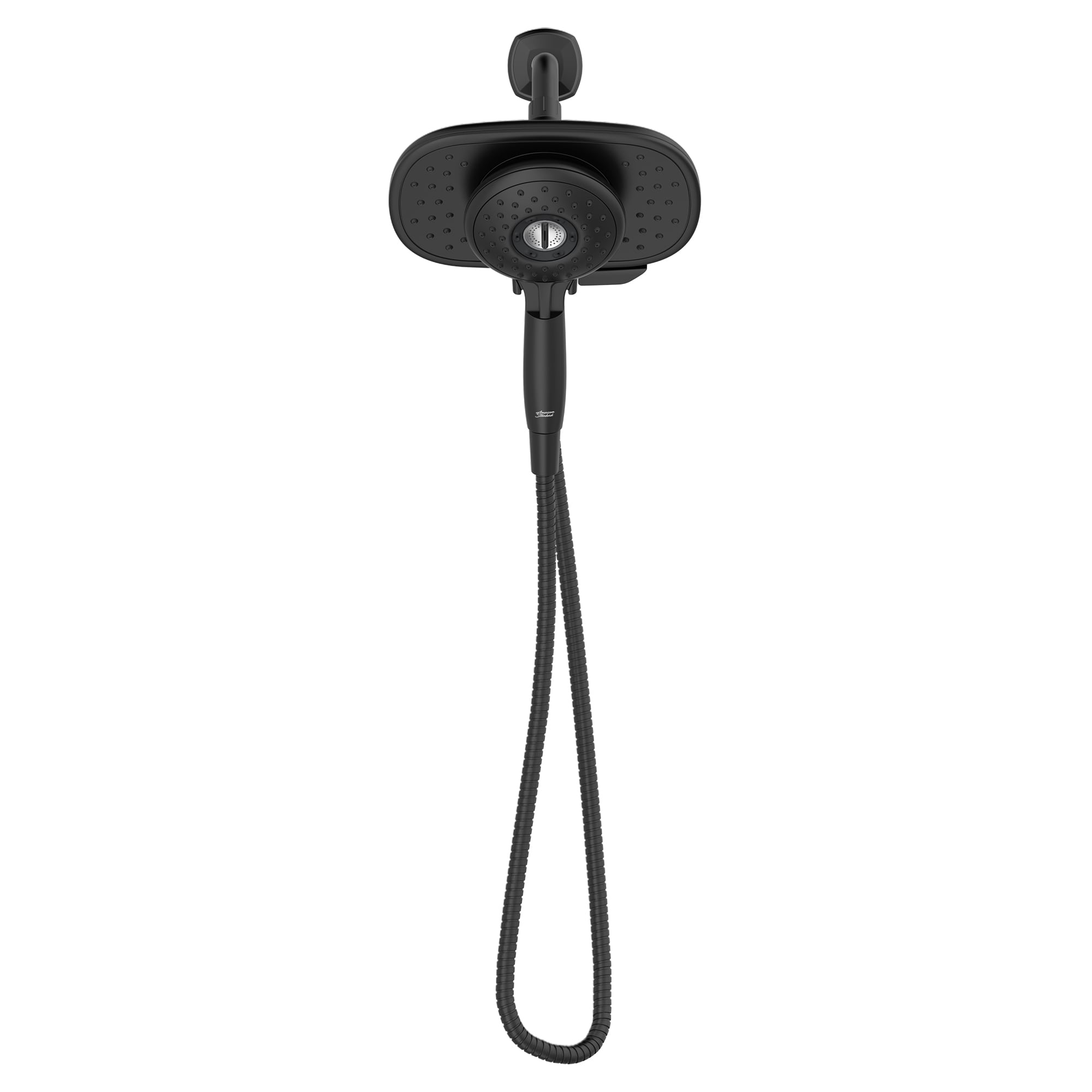 Regadera de mano redonda de 9.5 pulgadas con acabado mate negro Spectra de American Standard