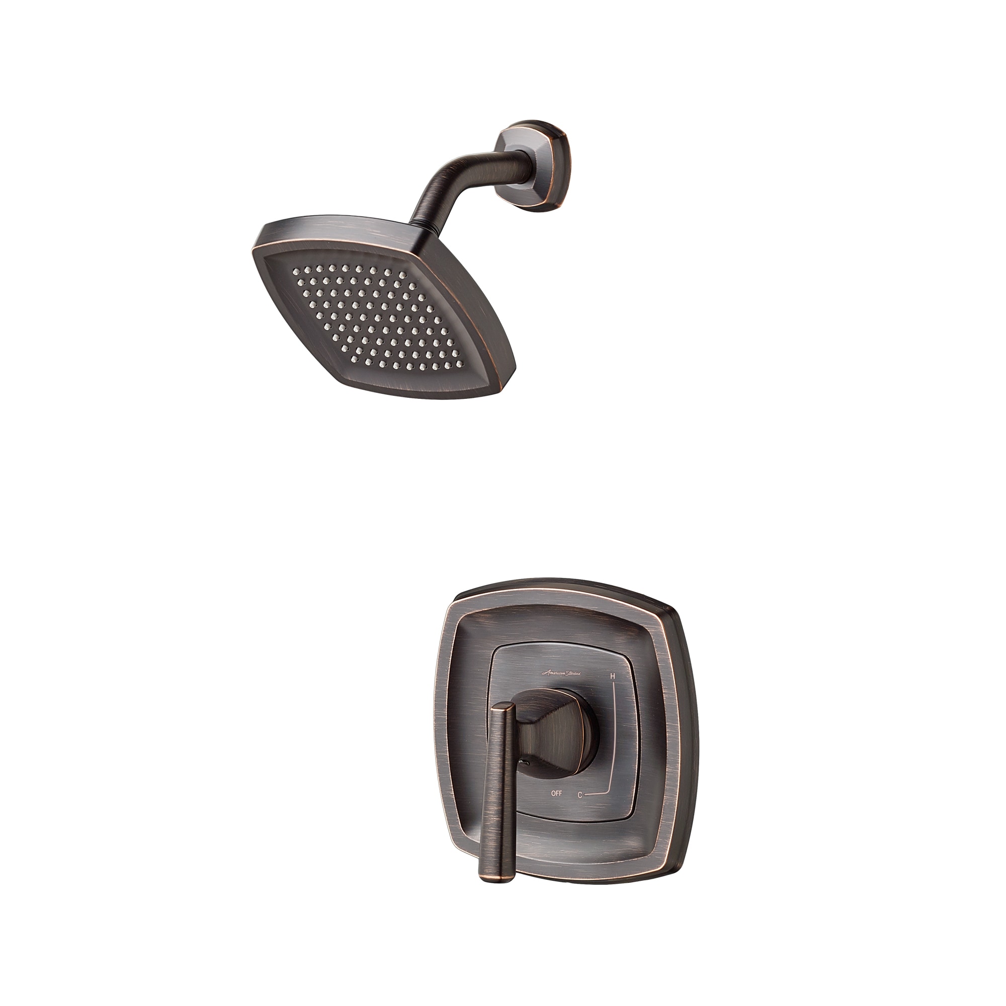 American Standard Edgemere Grifería de Ducha Redonda de 1 Mango en Bronce Legacy de 5.75 Pulgadas de Función Única TU018501.278