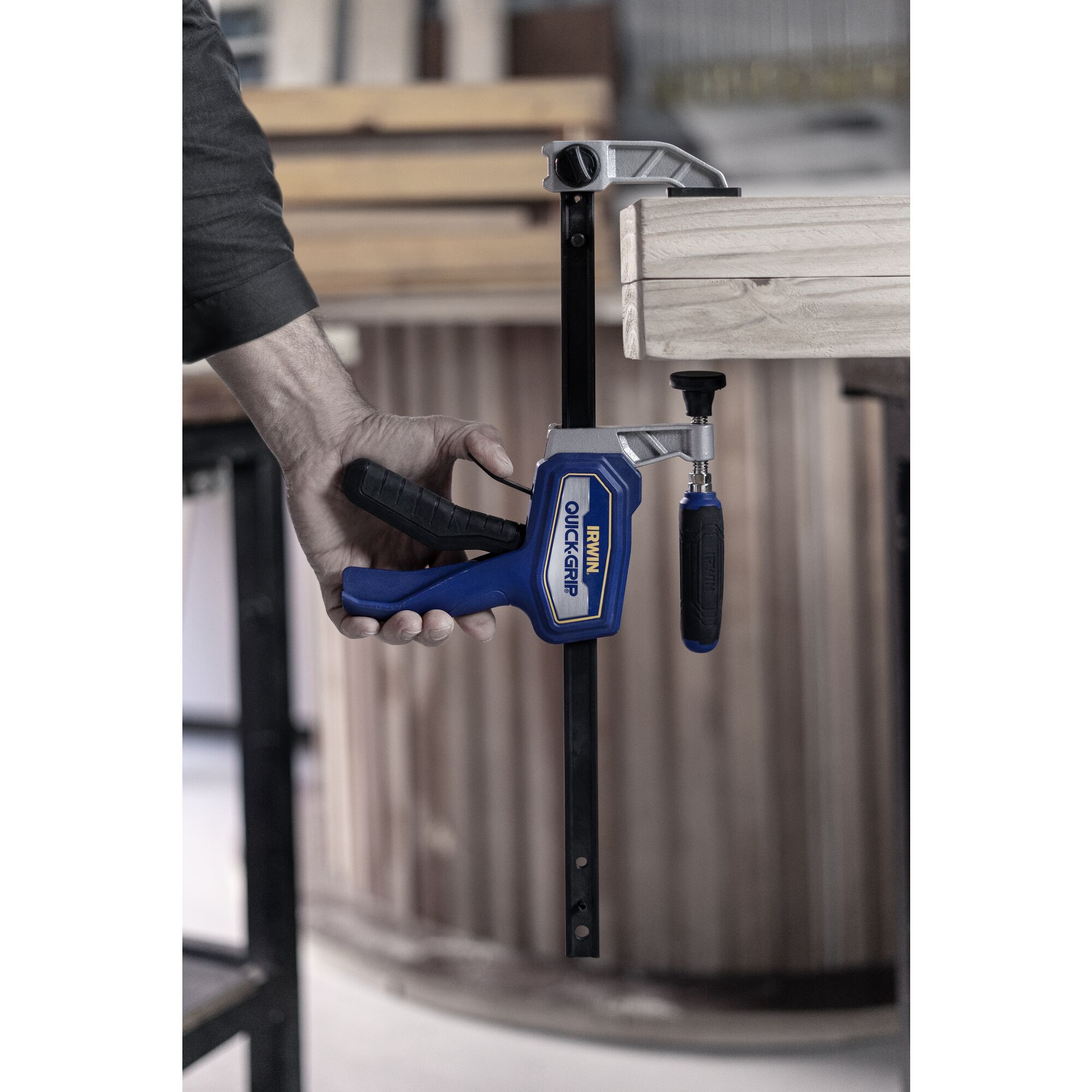 Mordazas Híbridas IRWIN Quick-Grip de 12 pulgadas con Gatillo de 301 libras / Sargento de Barra IRHT83500