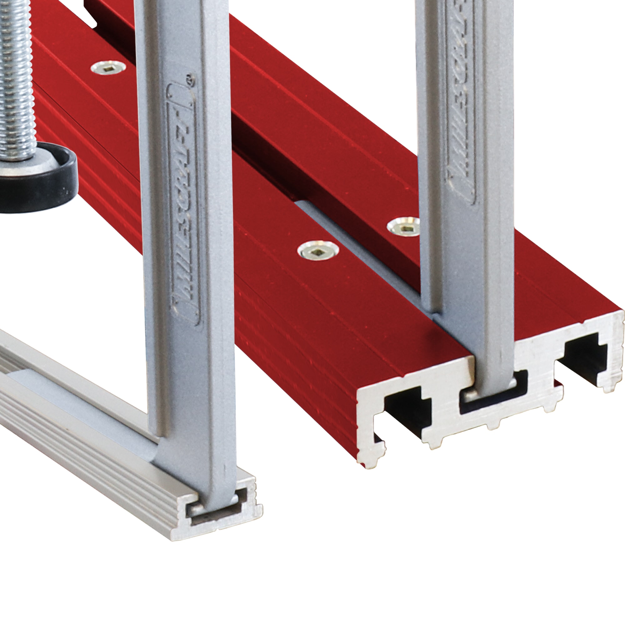 Milescraft 2.0 - Paquete de 4 abrazaderas de riel de 150.0 lb - C-Clamp 40210003