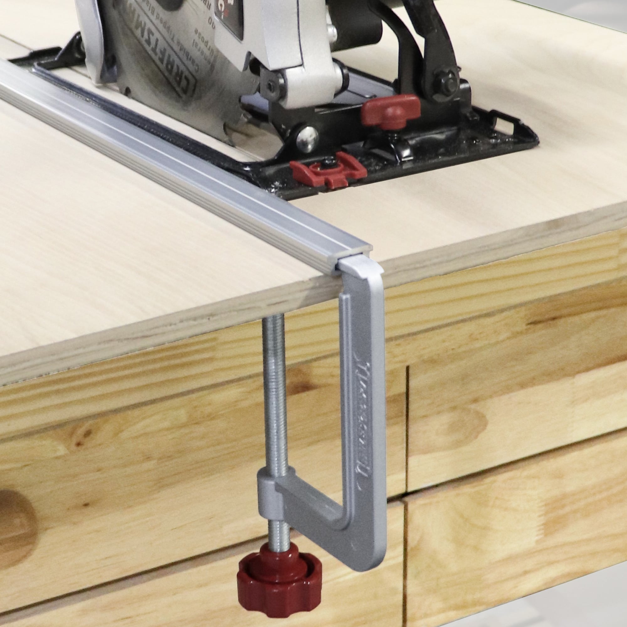 Milescraft 2.0 - Paquete de 4 abrazaderas de riel de 150.0 lb - C-Clamp 40210003
