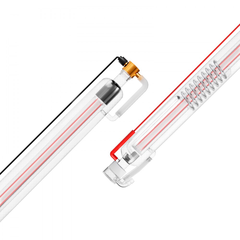VEVOR 60W CO2 Laser Tube 49.2 in / 1250 mm Borosilicate Glass Laser Cutter Tube - CO2JGG60W000D1PL9V9