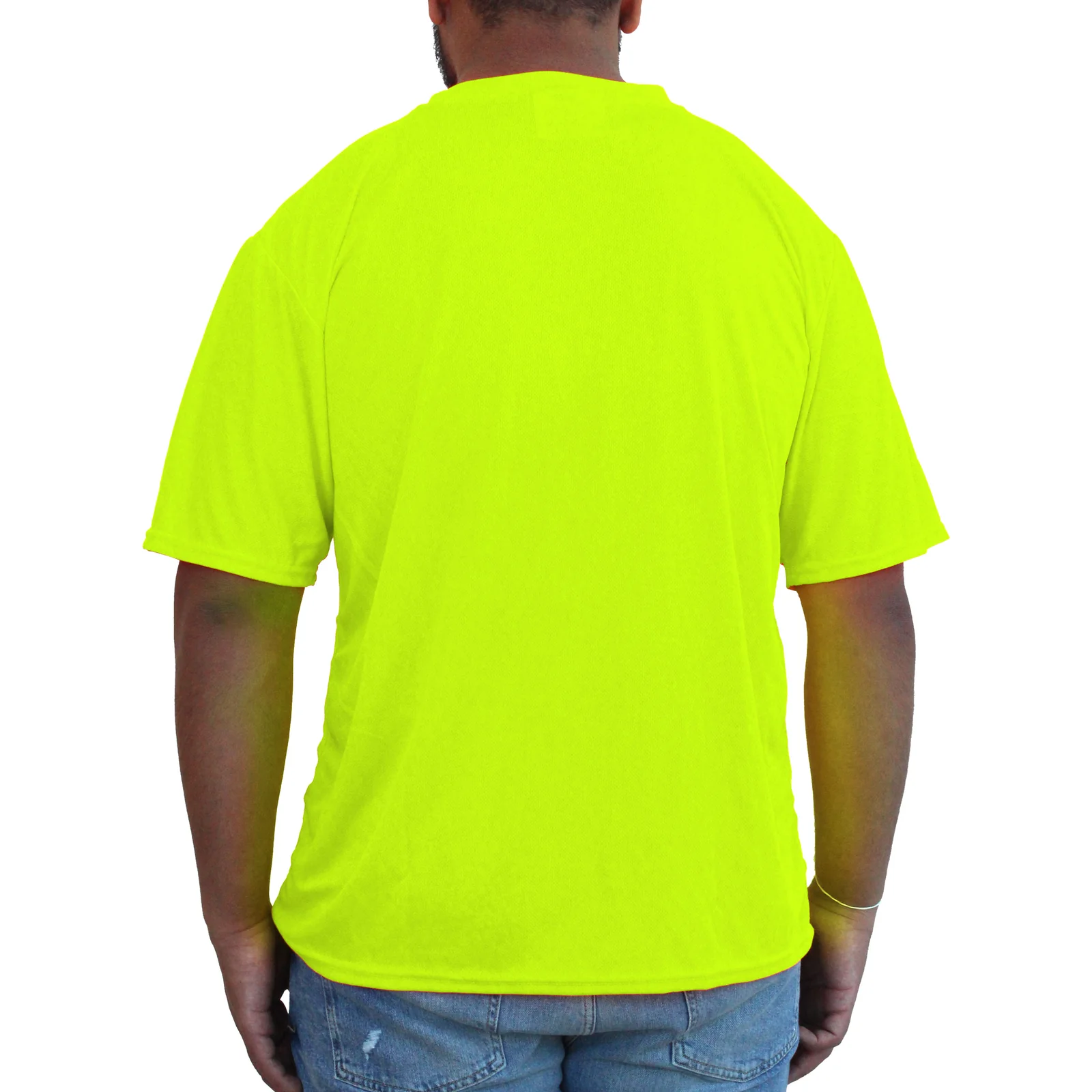 Playera térmica de manga corta unisex para adulto en malla verde "Glow Shield" (Talla pequeña) HW100FG (S)
