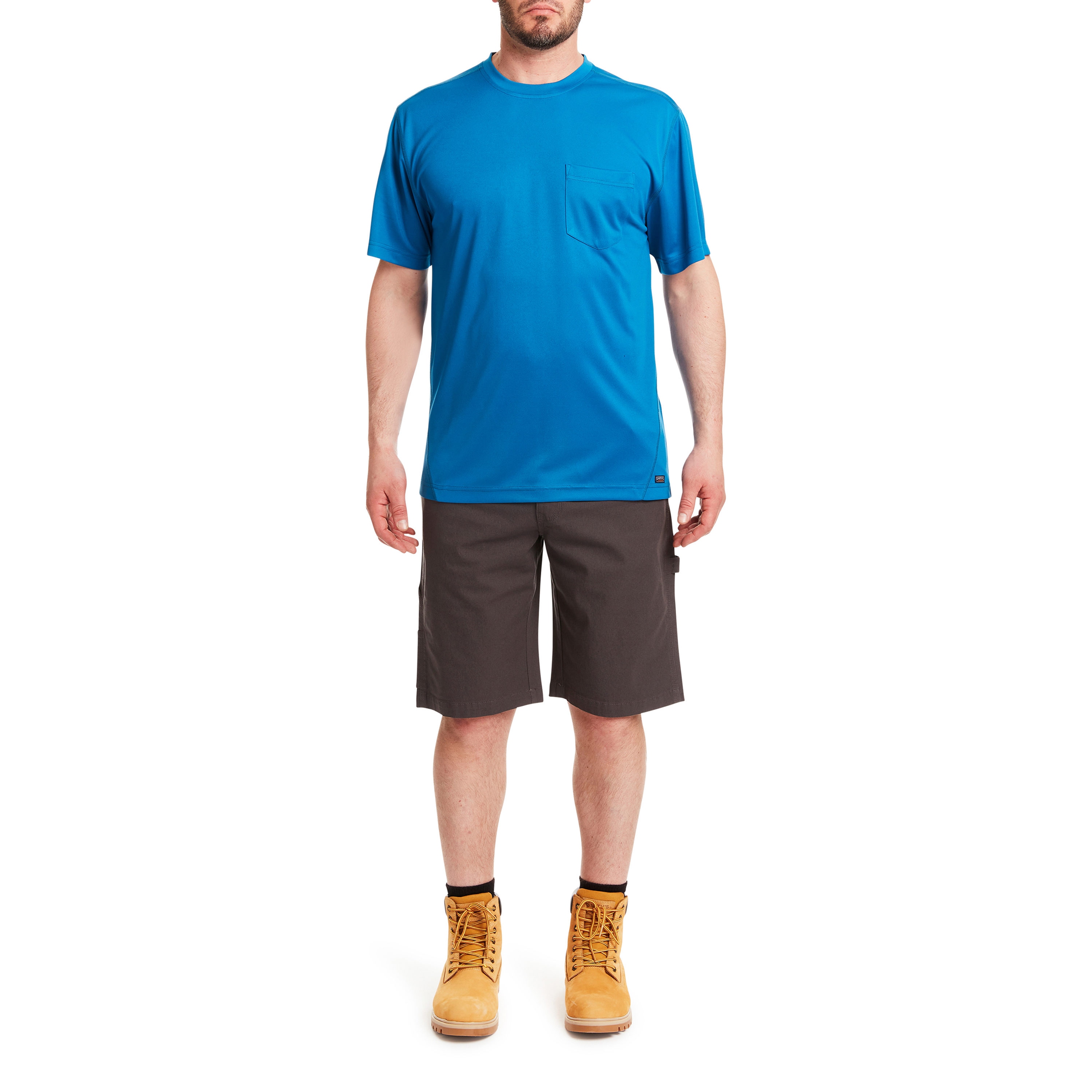Playera sólida de manga corta en color verde para hombre de Smith's Workwear (talla mediana)