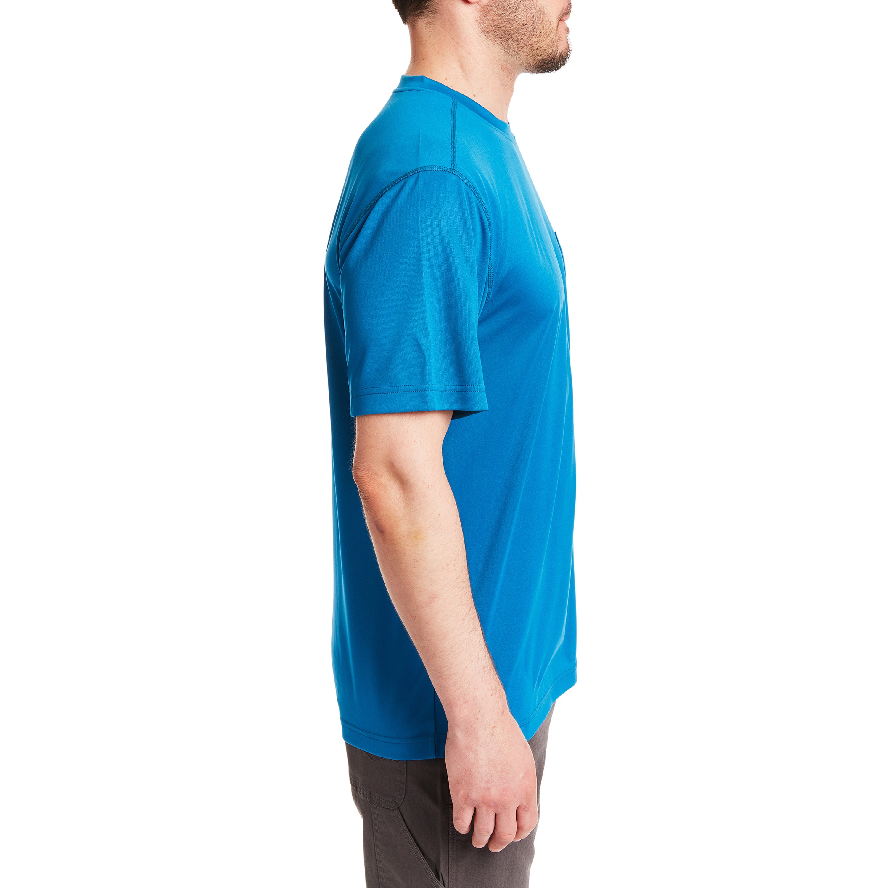 Playera sólida de manga corta en color verde para hombre de Smith's Workwear (talla mediana)