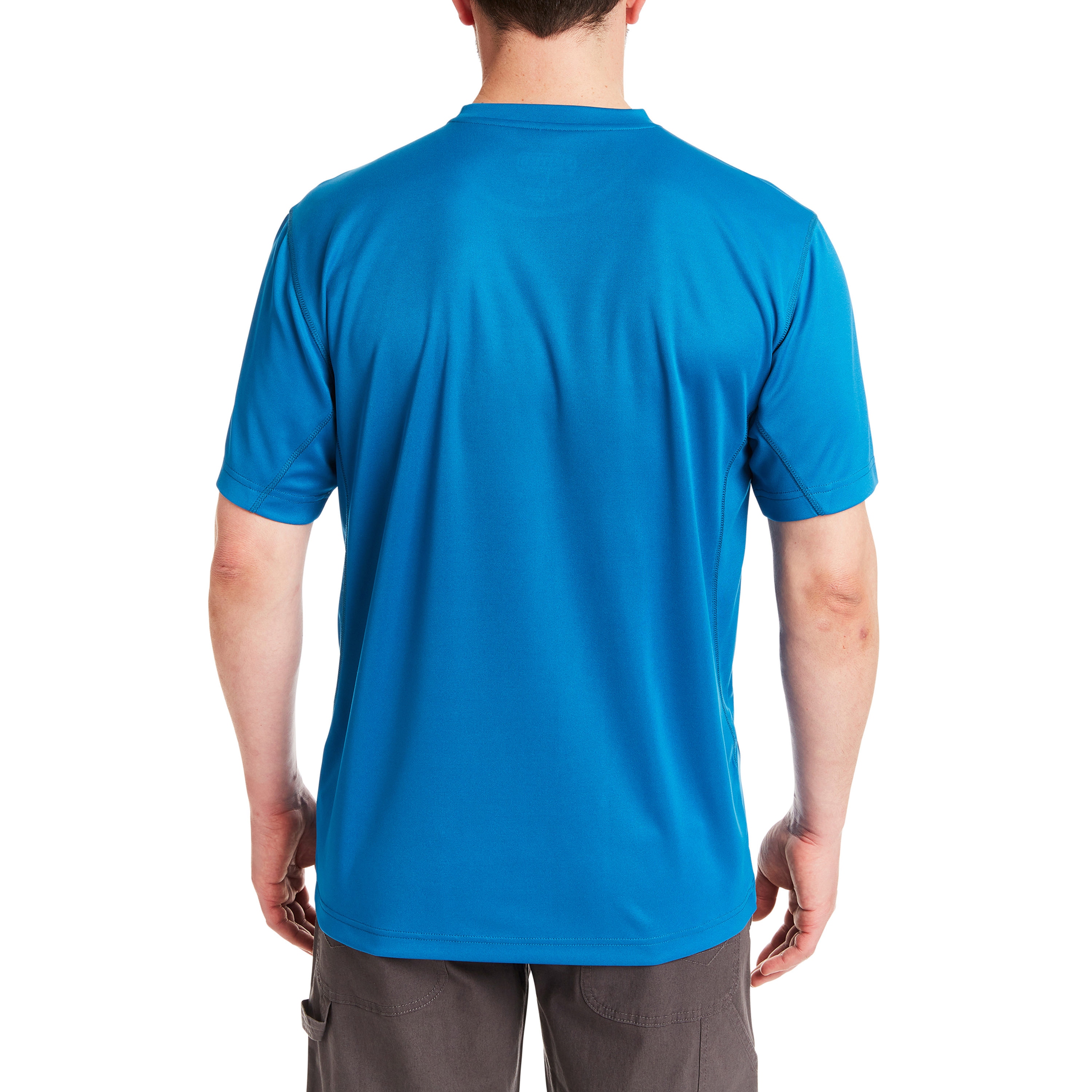 Playera sólida de manga corta en color verde para hombre de Smith's Workwear (talla mediana)