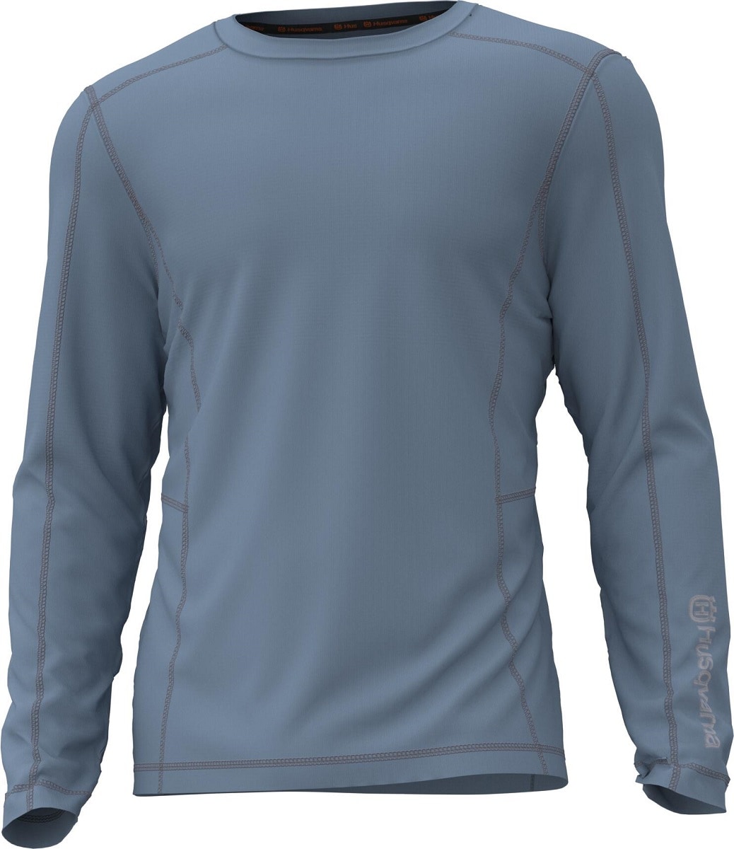 Playera sólida de manga larga gris para hombre Husqvarna (talla mediana) 529677750