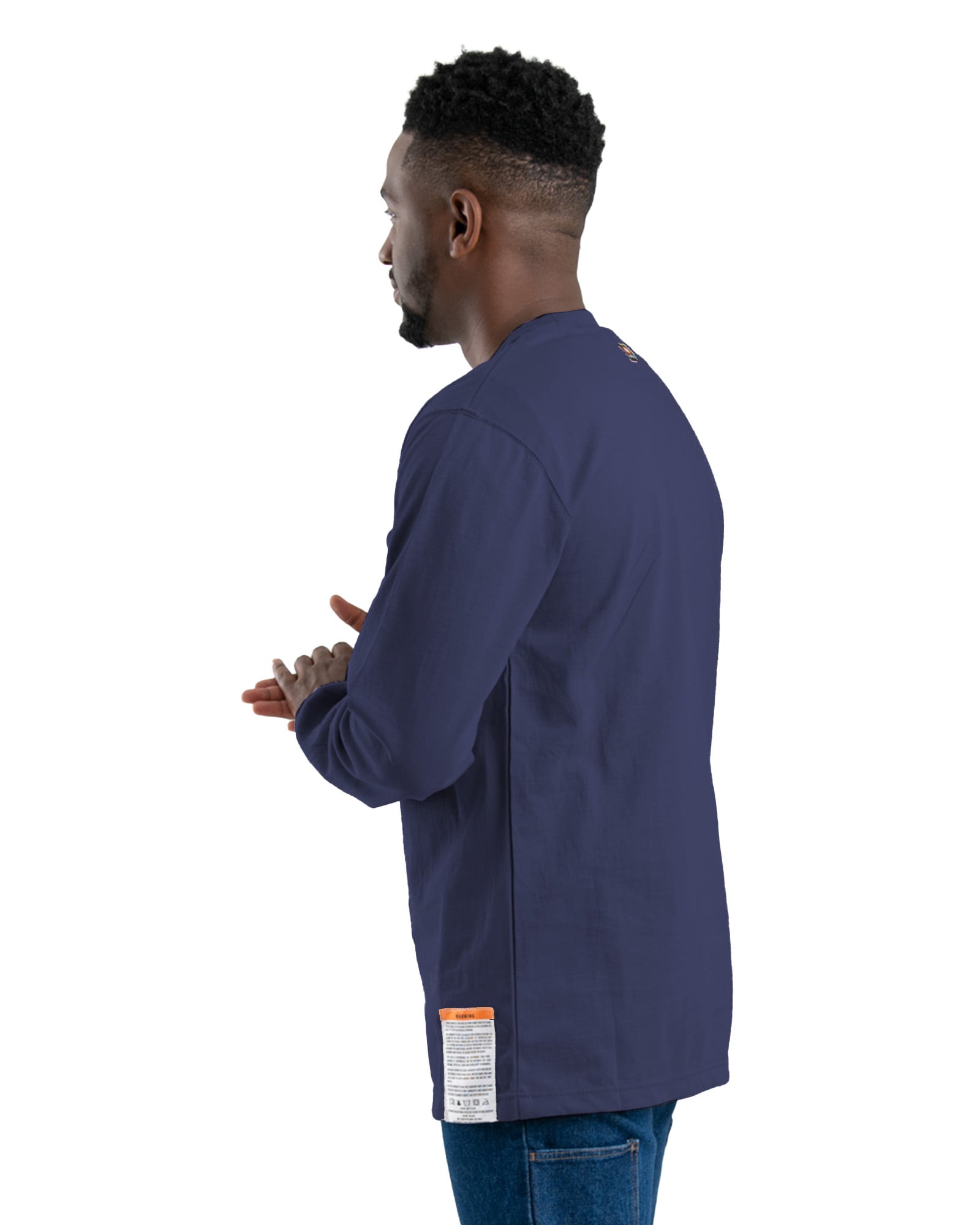Playera Azul de Manga Larga para Hombre de BERNE APPAREL (Talla 2XL)