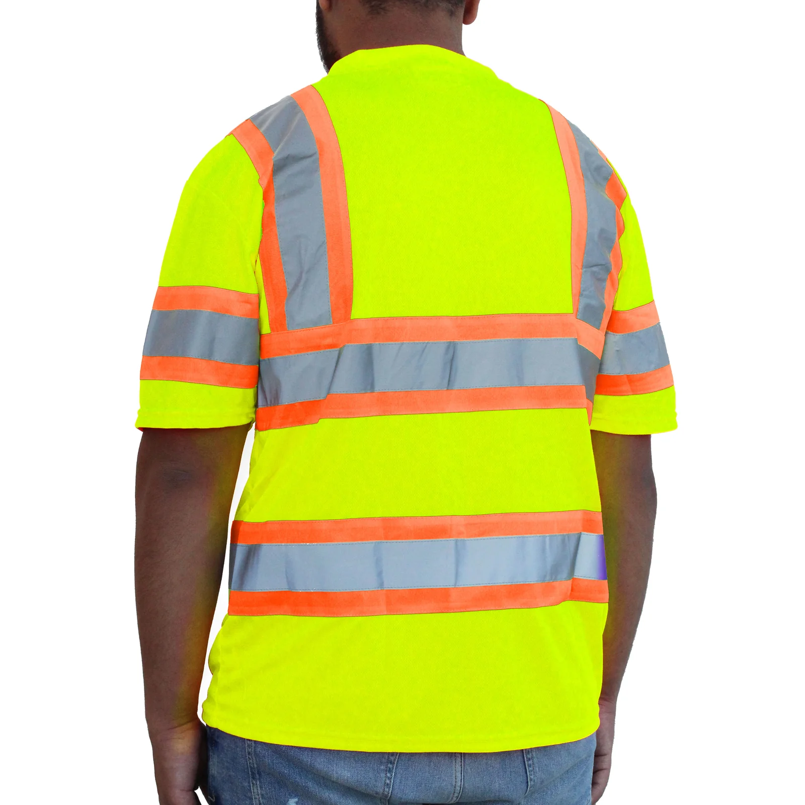 Playera verde de manga corta unisex para adulto con tecnología Glow Shield (Talla Mediana) HW103FG (M)