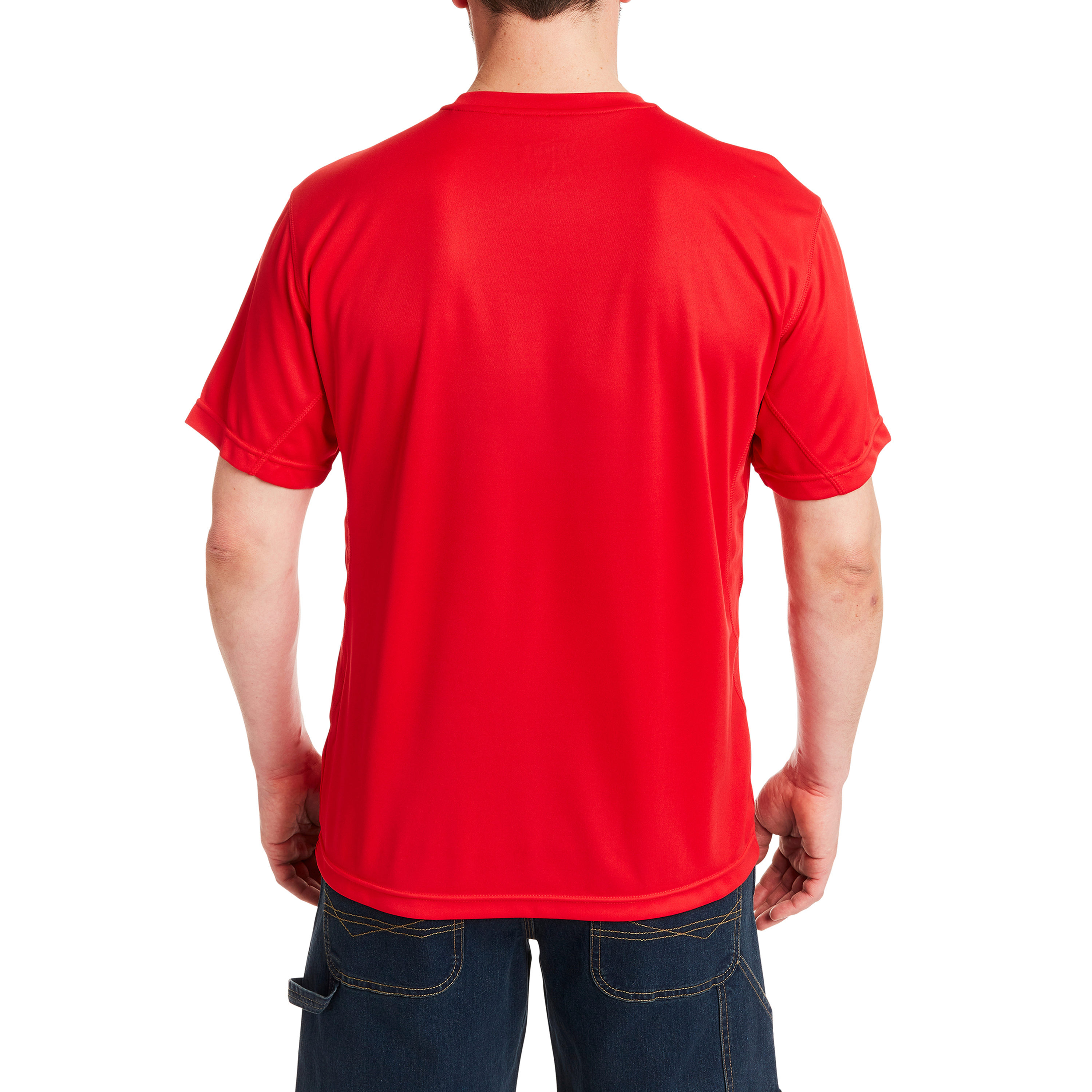 Playera de punto roja de manga corta para hombre de Smith's Workwear (XL)