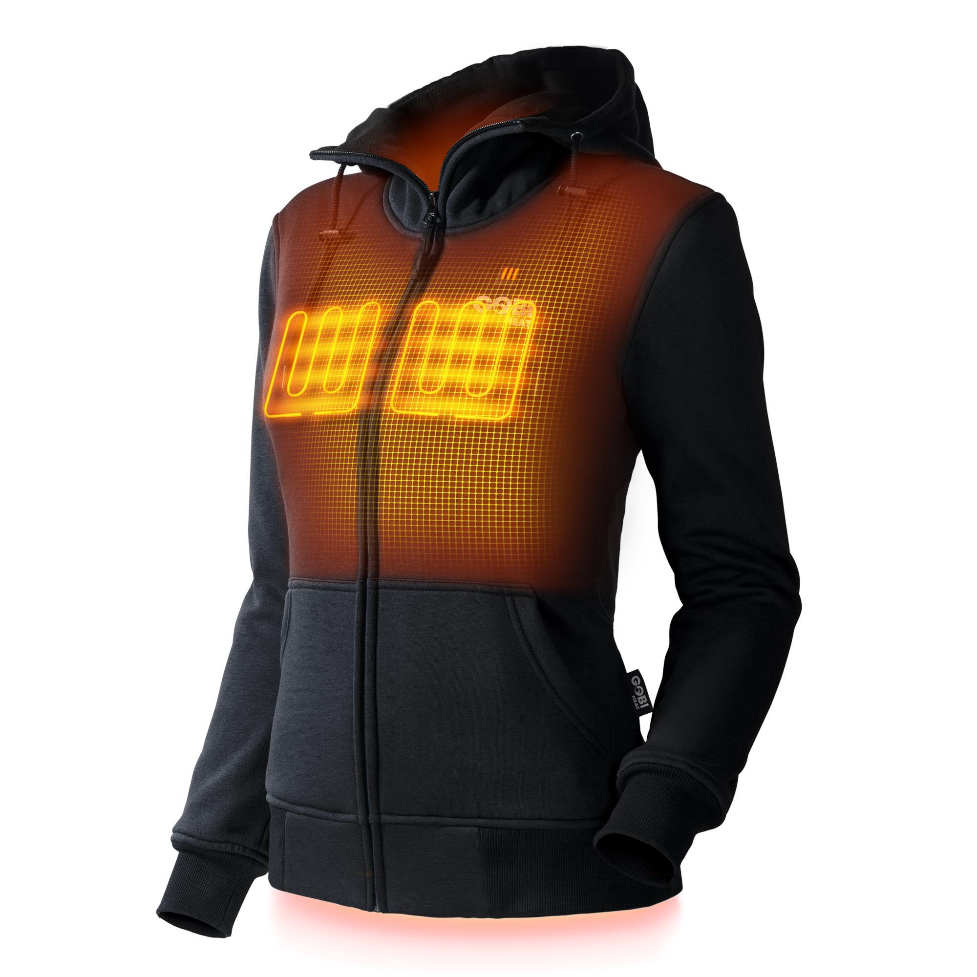 Sudadera térmica negra para mujer de Gobi Heat (Talla Mediana)