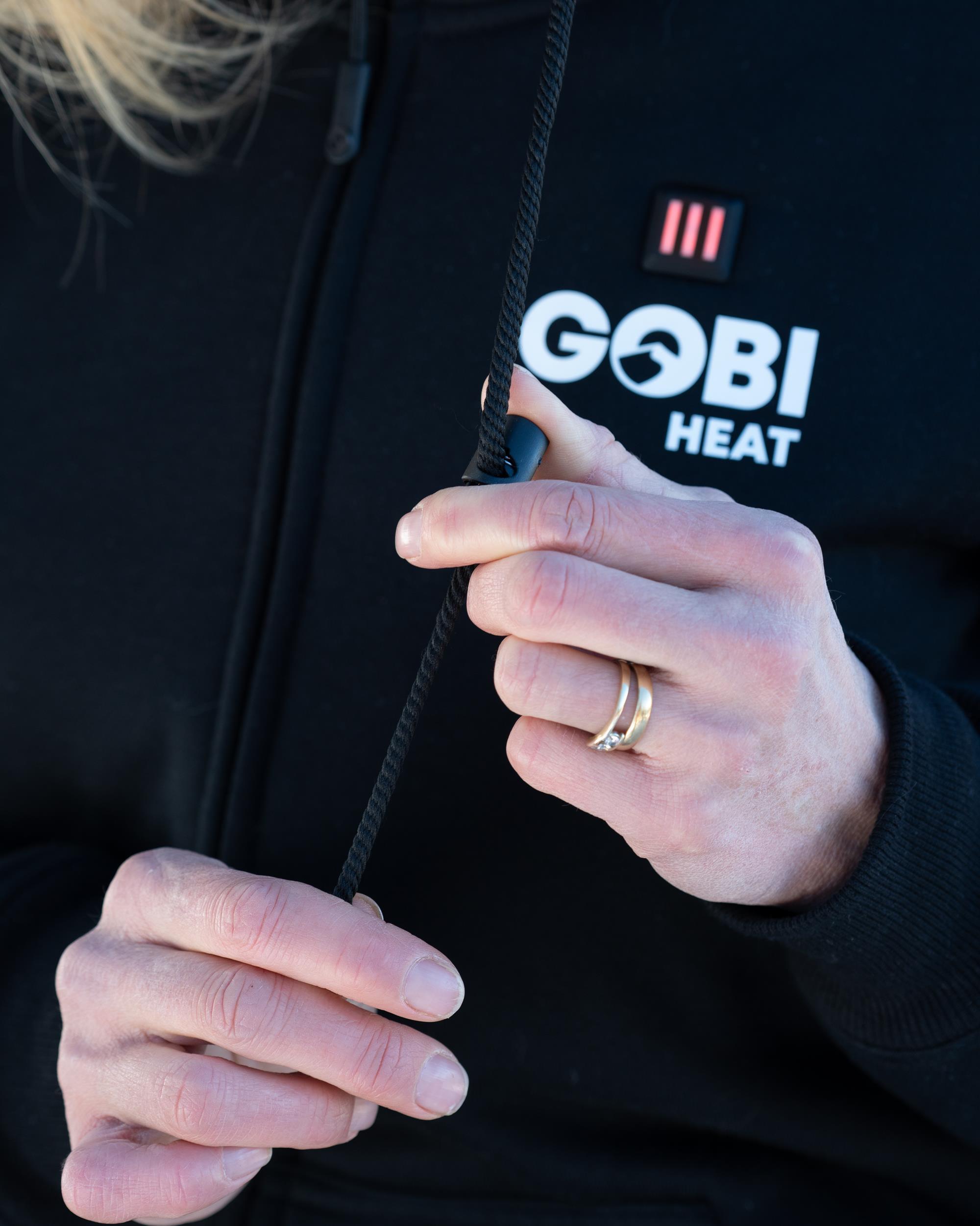 Sudadera térmica negra para mujer de Gobi Heat (Talla Mediana)