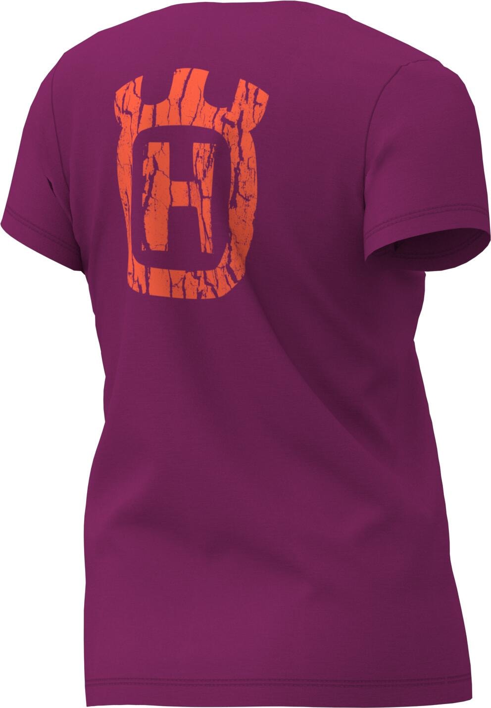 Playera morada de manga corta para mujer de Husqvarna (XL)