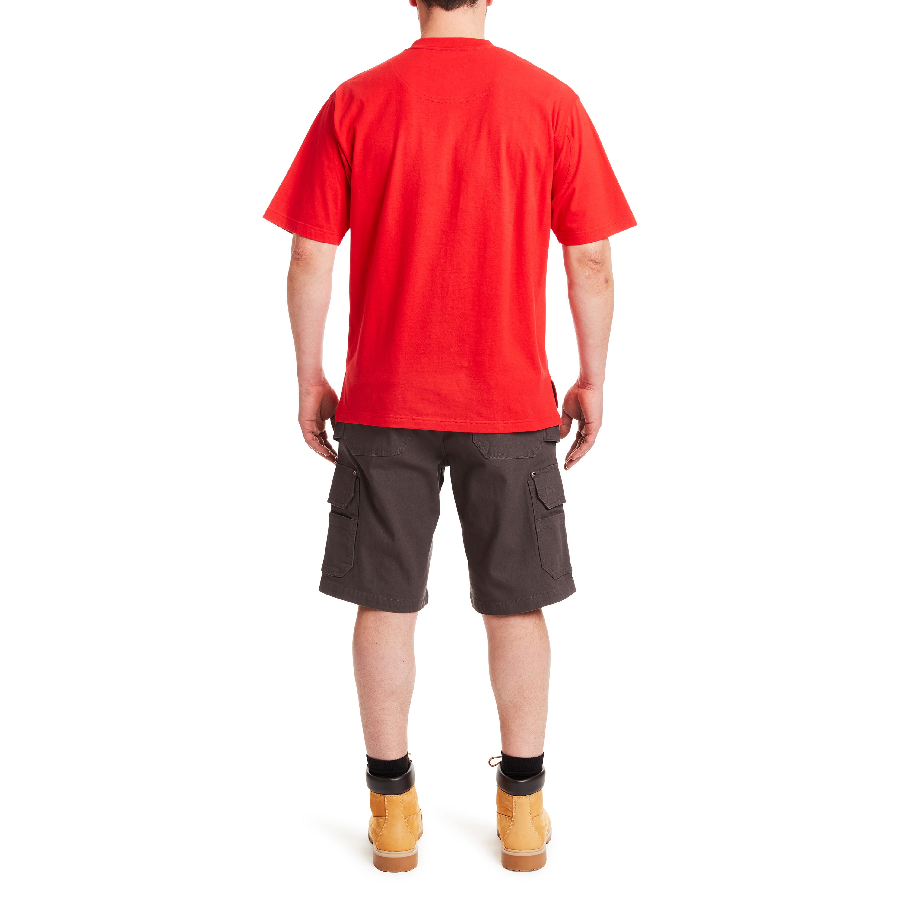 Playera roja de manga corta de punto para hombre de Smith's Workwear (XL)