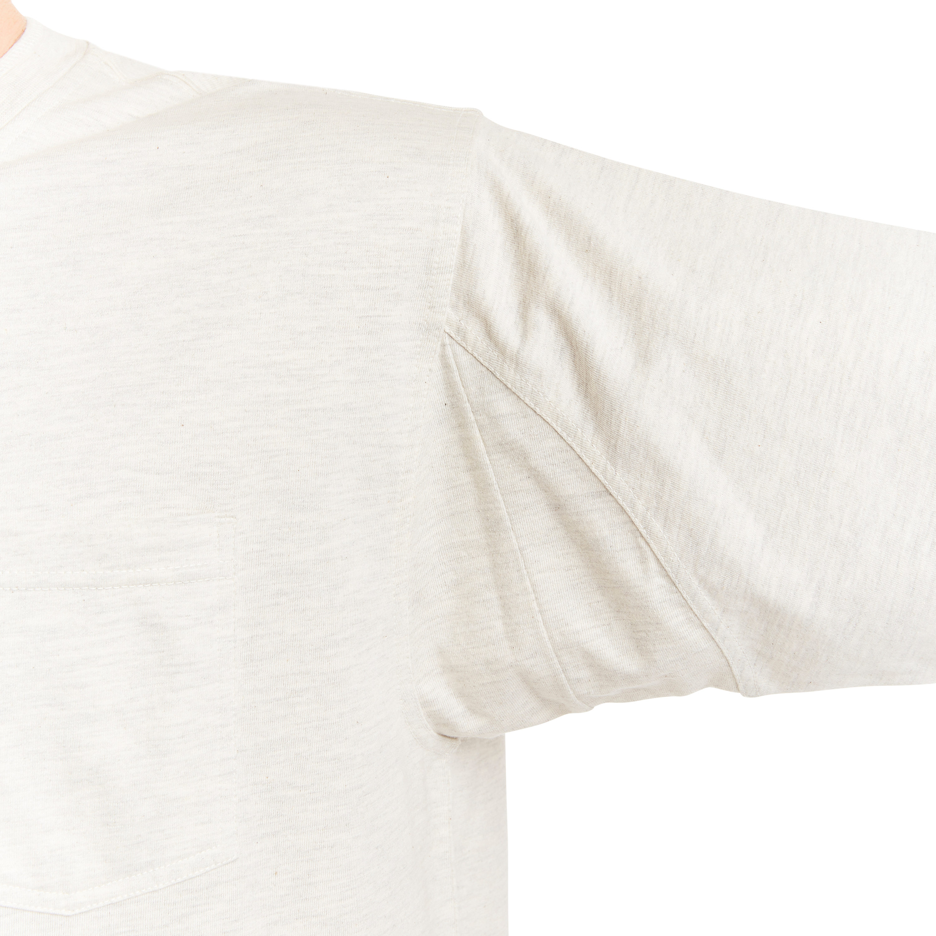 Playera Henley sólida de manga corta en punto café para hombre de Smith's Workwear (Talla Grande)